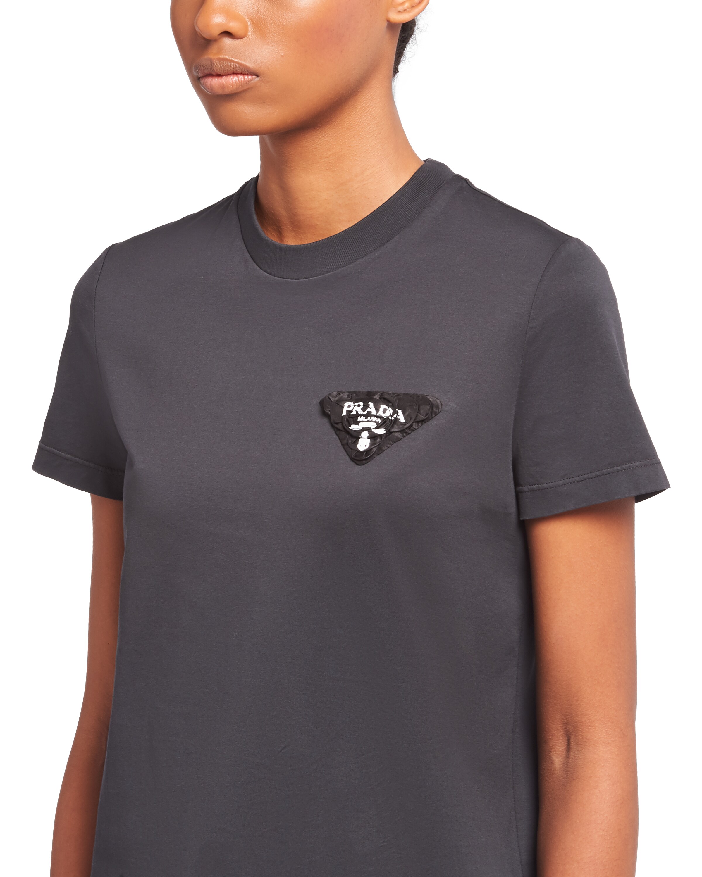 prada 刺绣平纹针织t恤 5