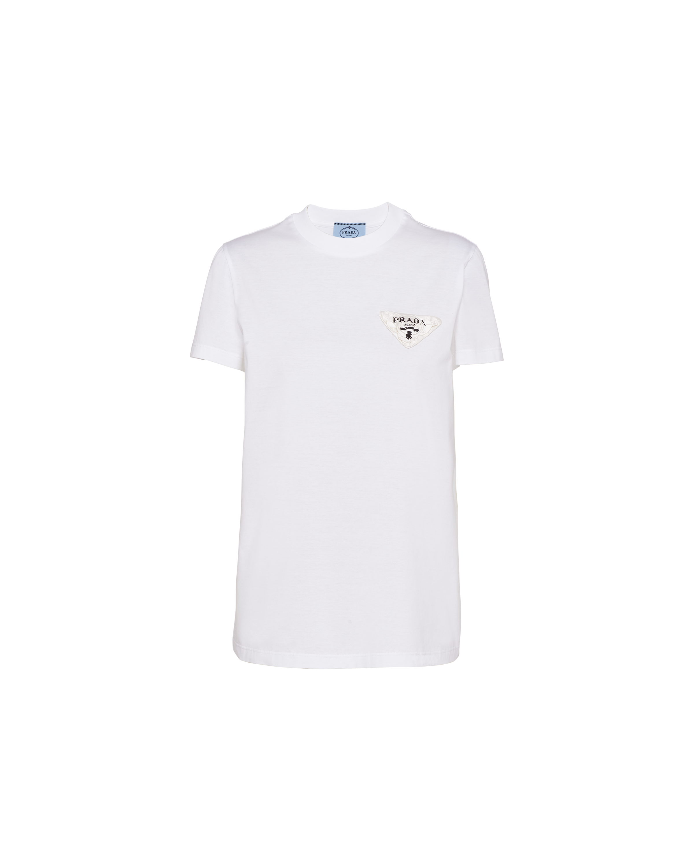 prada logo t shirt women's