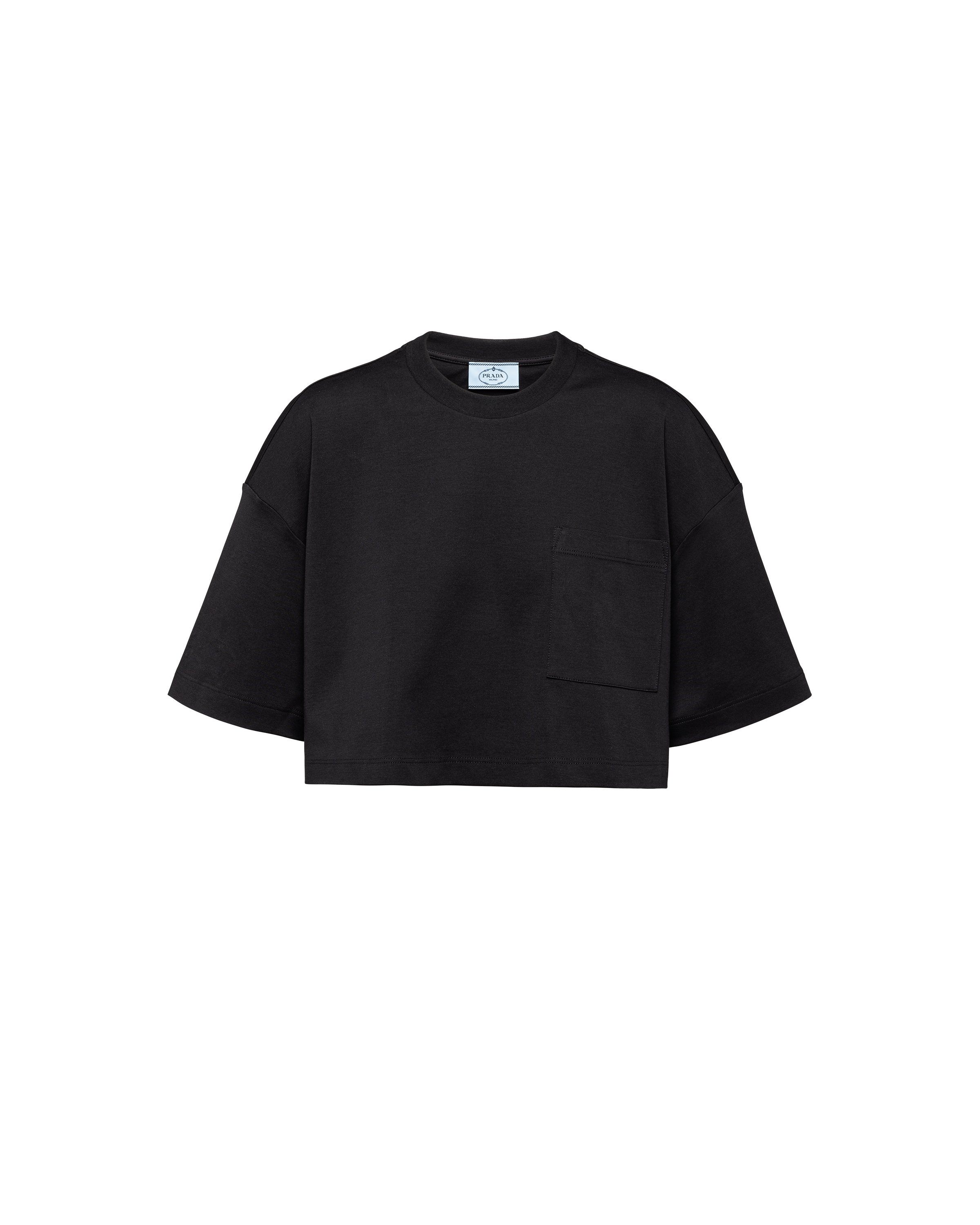 Shop Prada Interlock T-shirt In Black