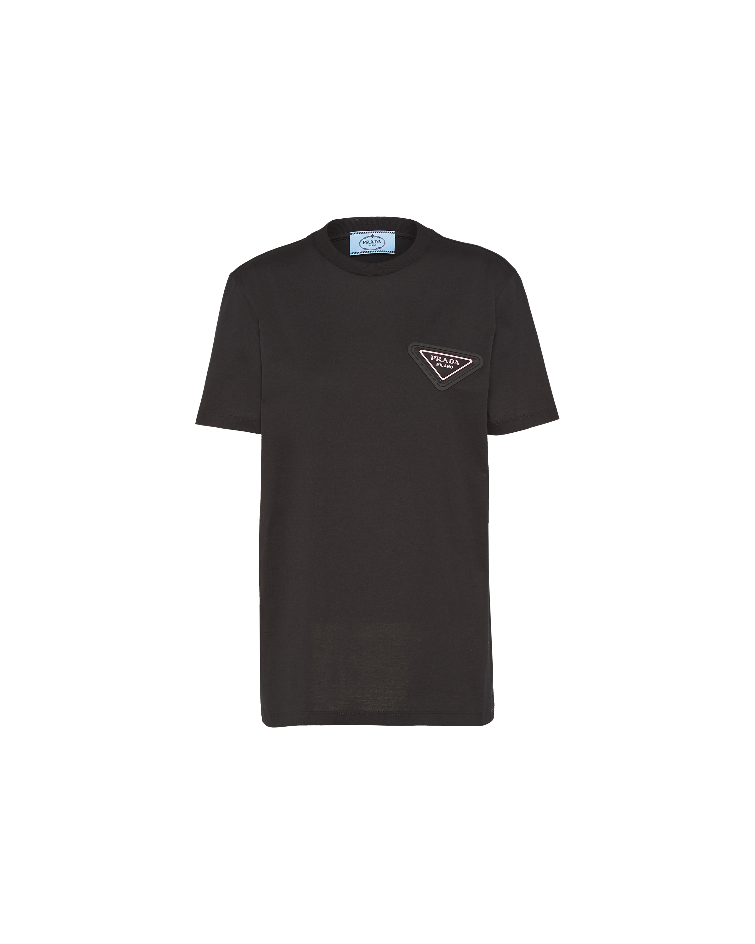 Black Jersey T-shirt | Prada Black Jersey T-shirt | Prada