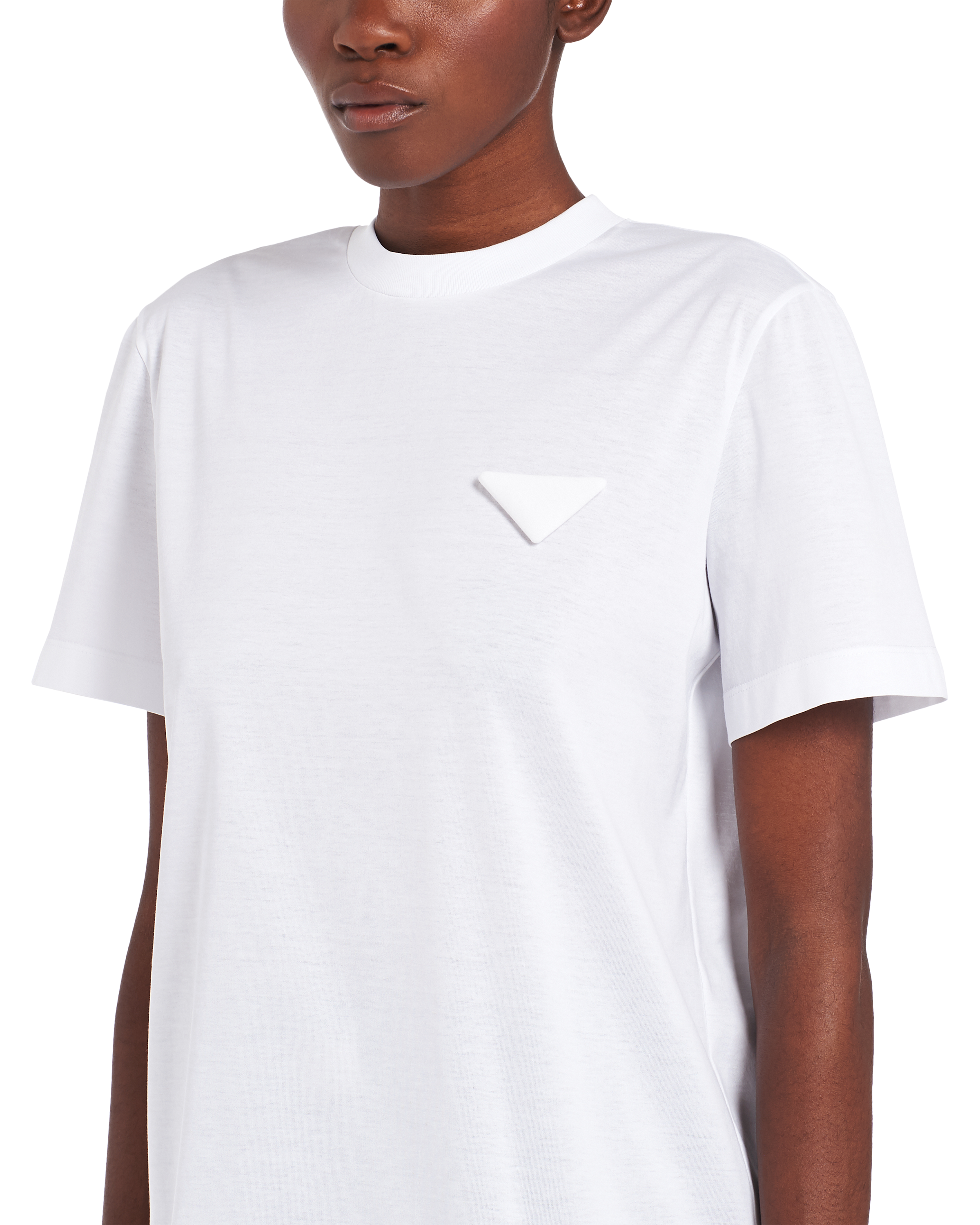 White Jersey T-shirt | Prada White Jersey T-shirt | Prada