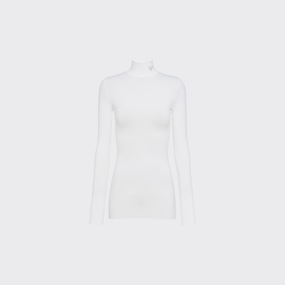 Prada بلوزة جيرسيه بياقة عالية 1