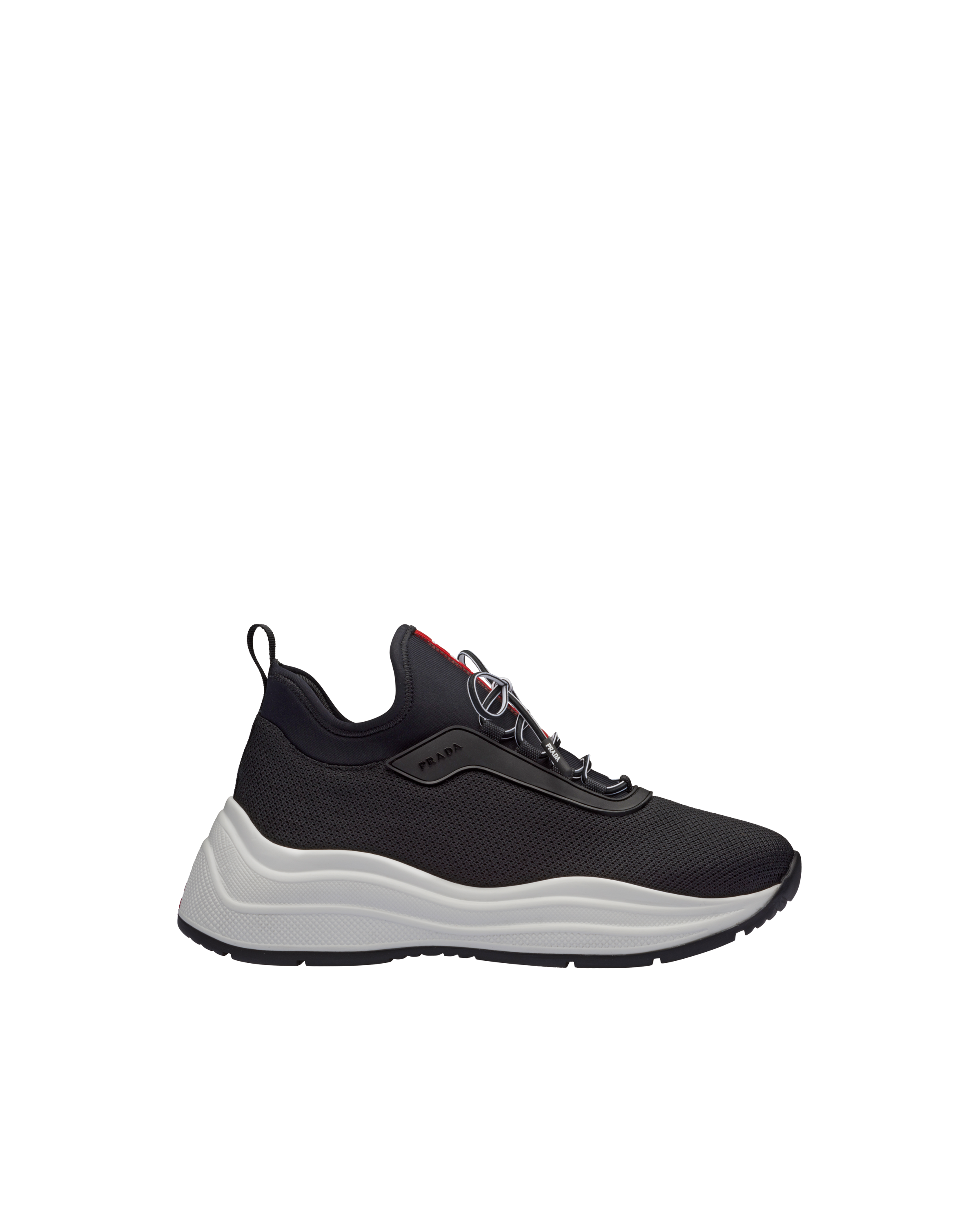 Prada mesh and neoprene sneakers top