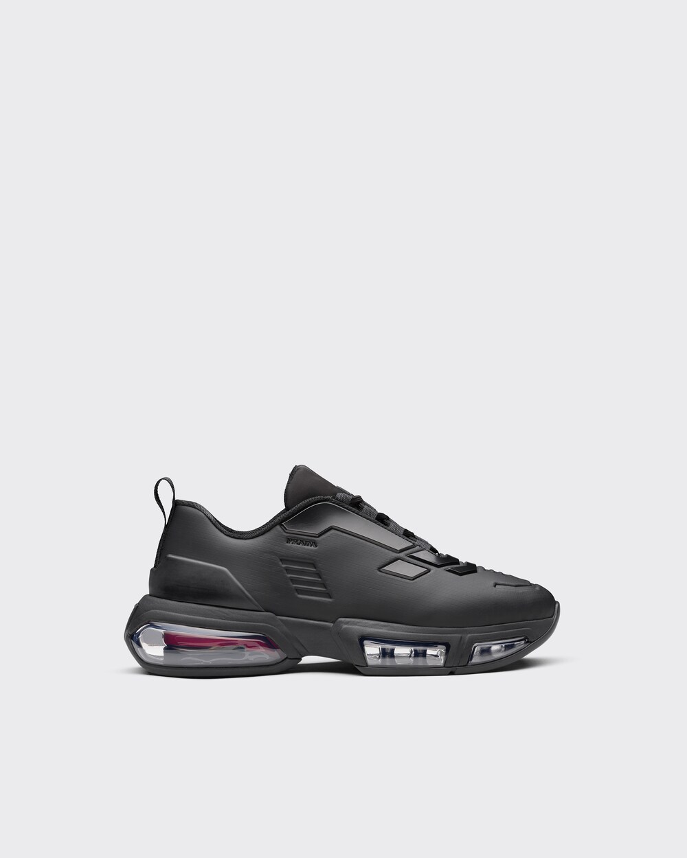 Prada linea rossa sneakers black clearance