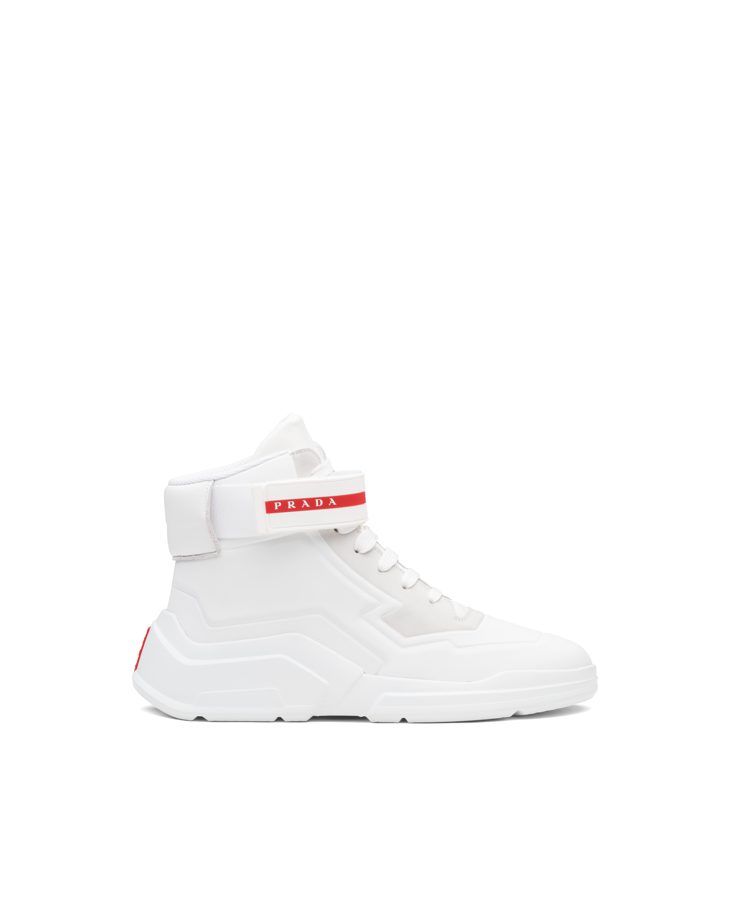 White Prada Polarius 19 LR high-top sneakers | Prada