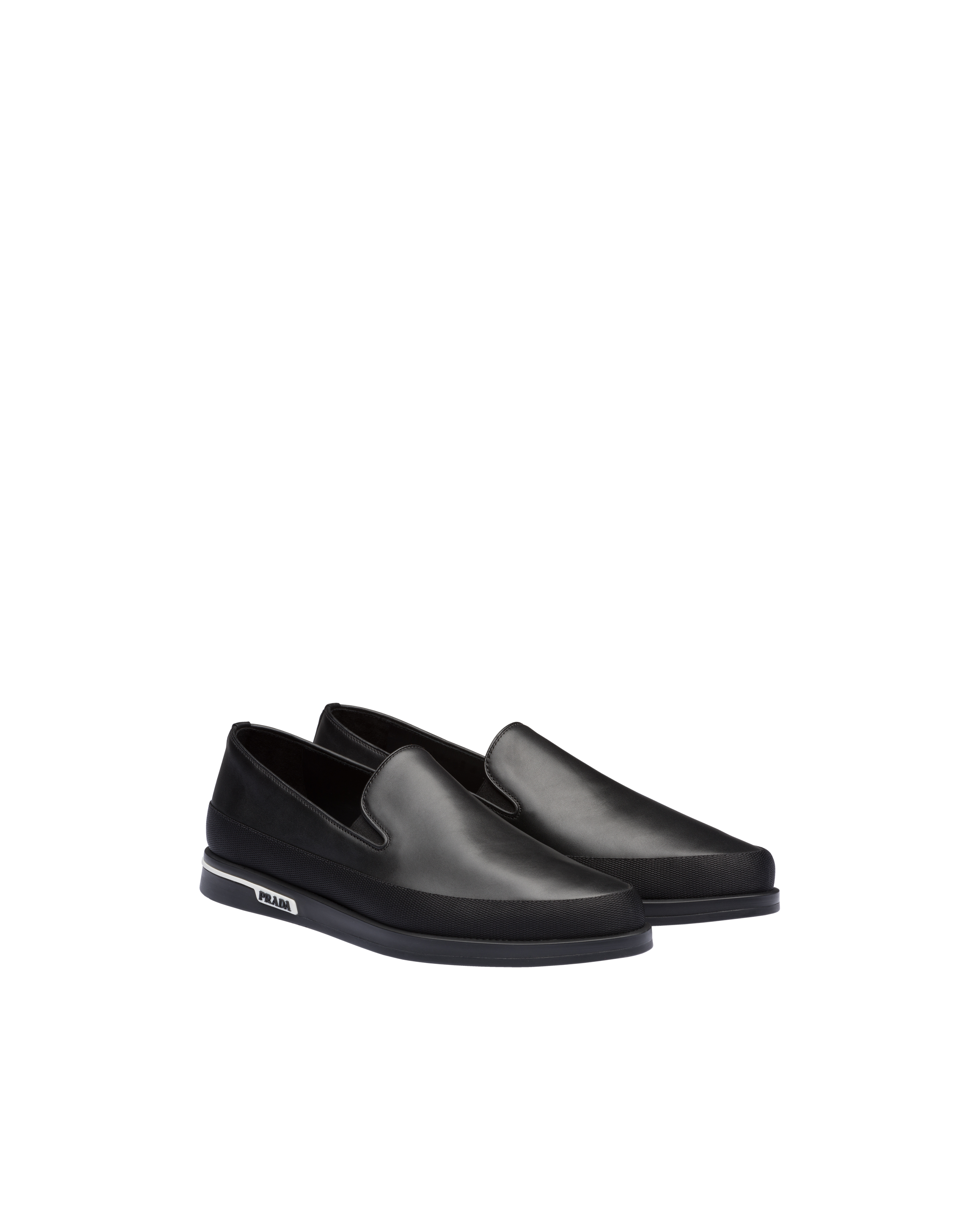 prada black slip on sneakers