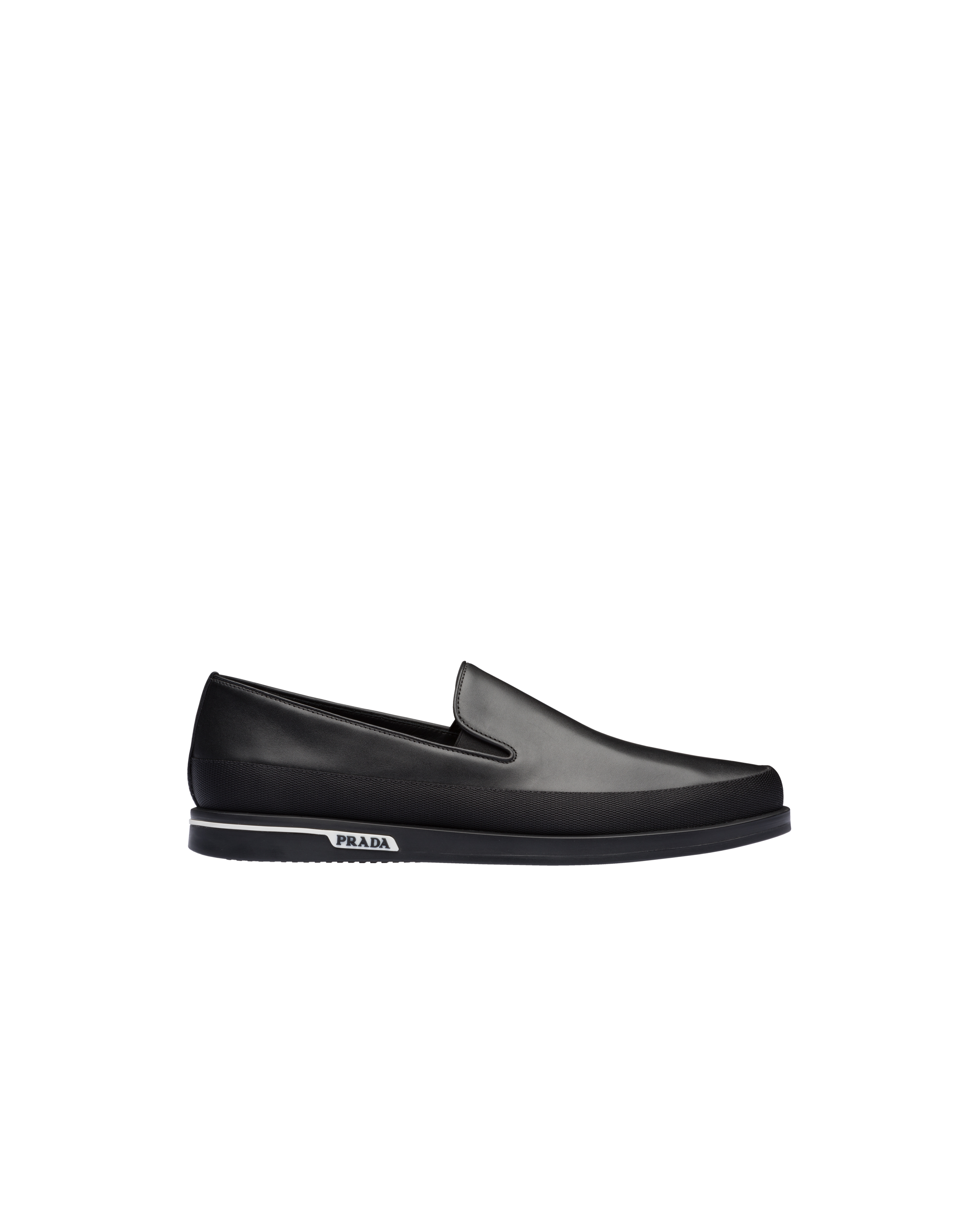 prada leather slip on sneaker