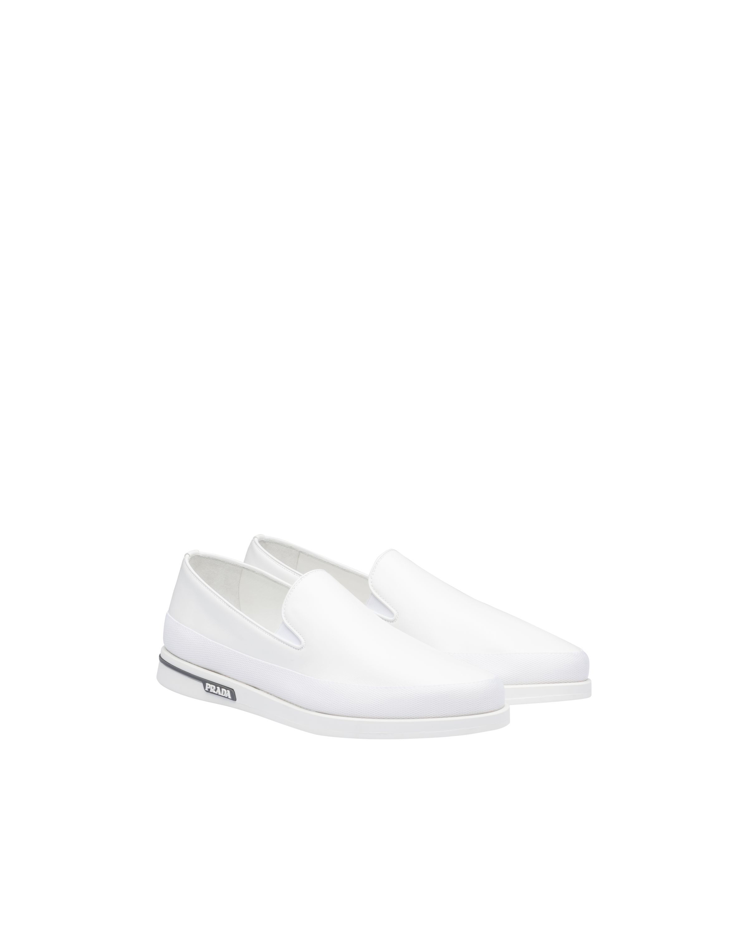 prada leather slip on sneaker