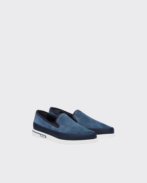 prada suede slip on