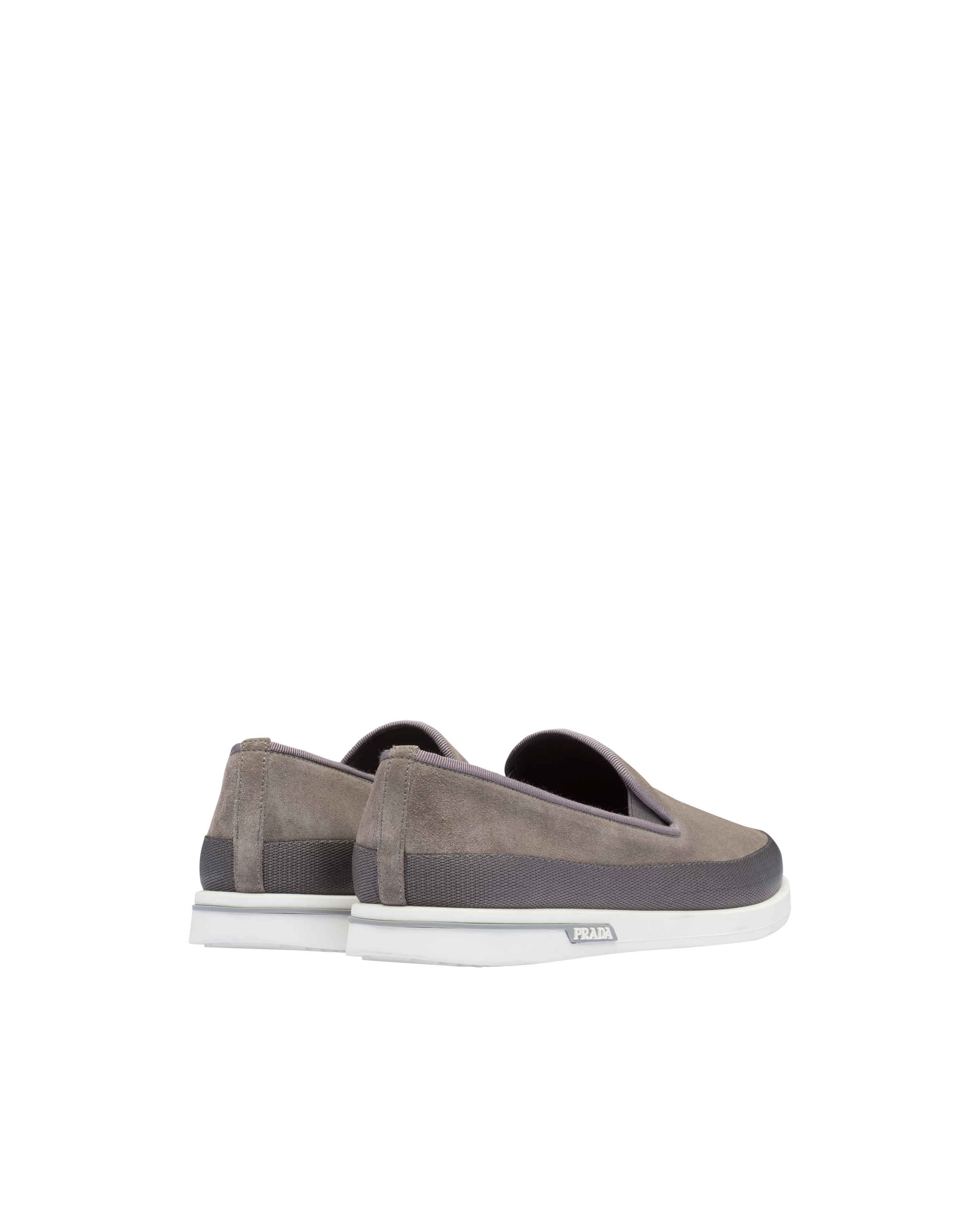 prada suede slip on sneakers