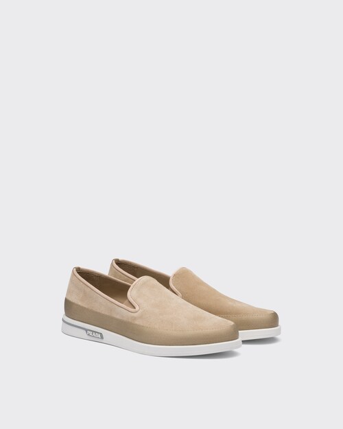 prada suede slip on