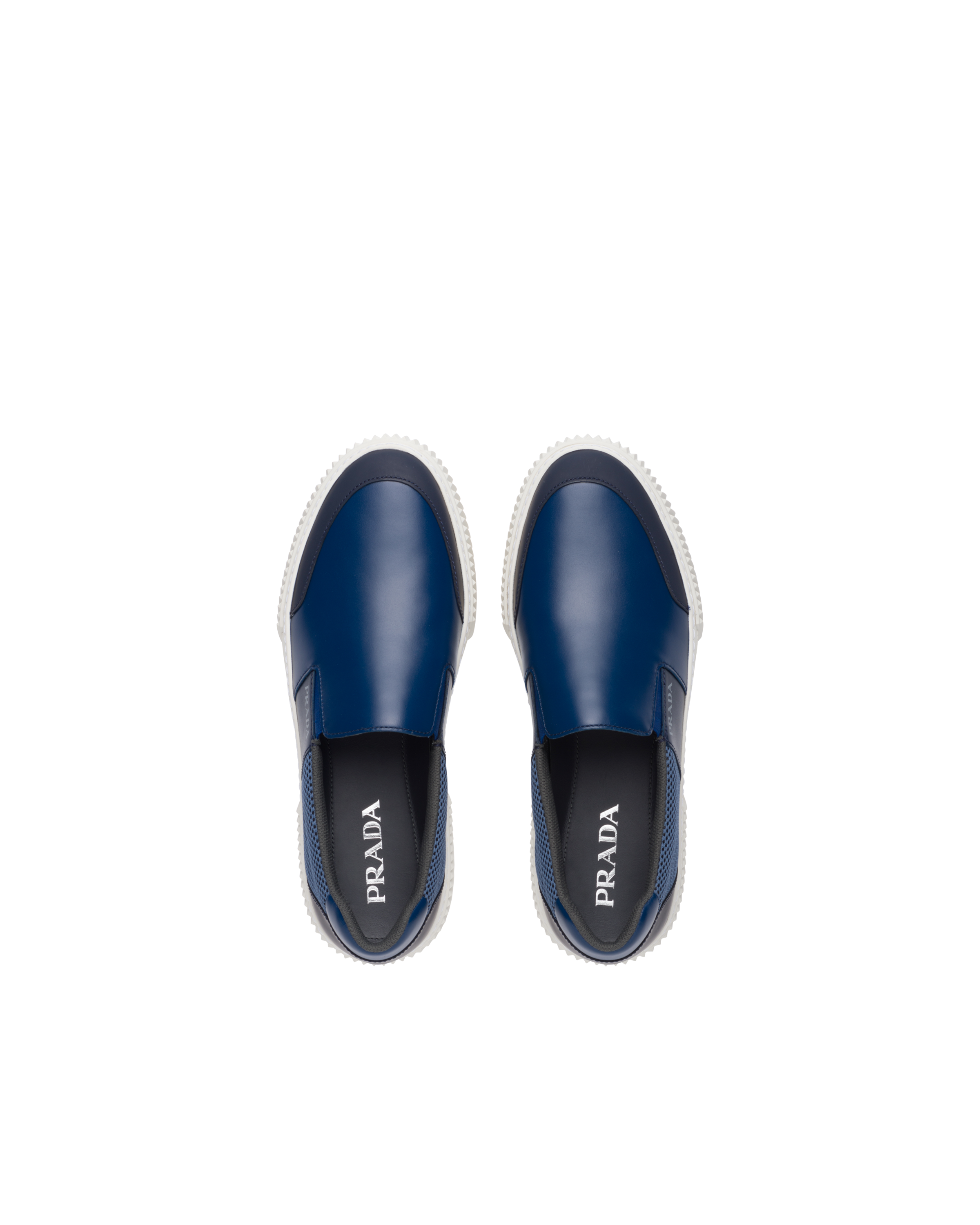 prada leather slip on sneaker