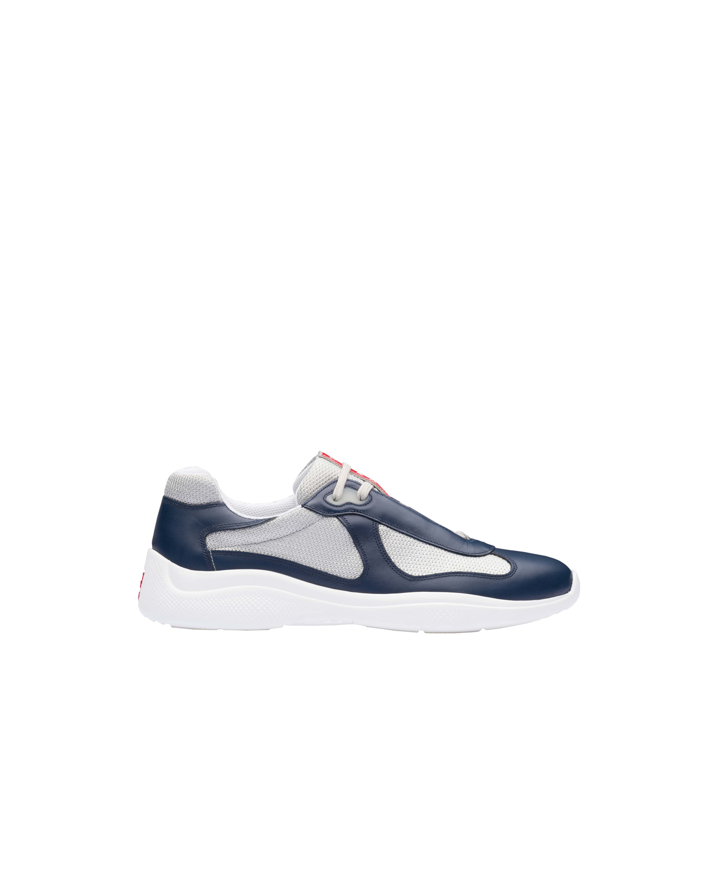Prada calf suede and fabric sneakers outlet