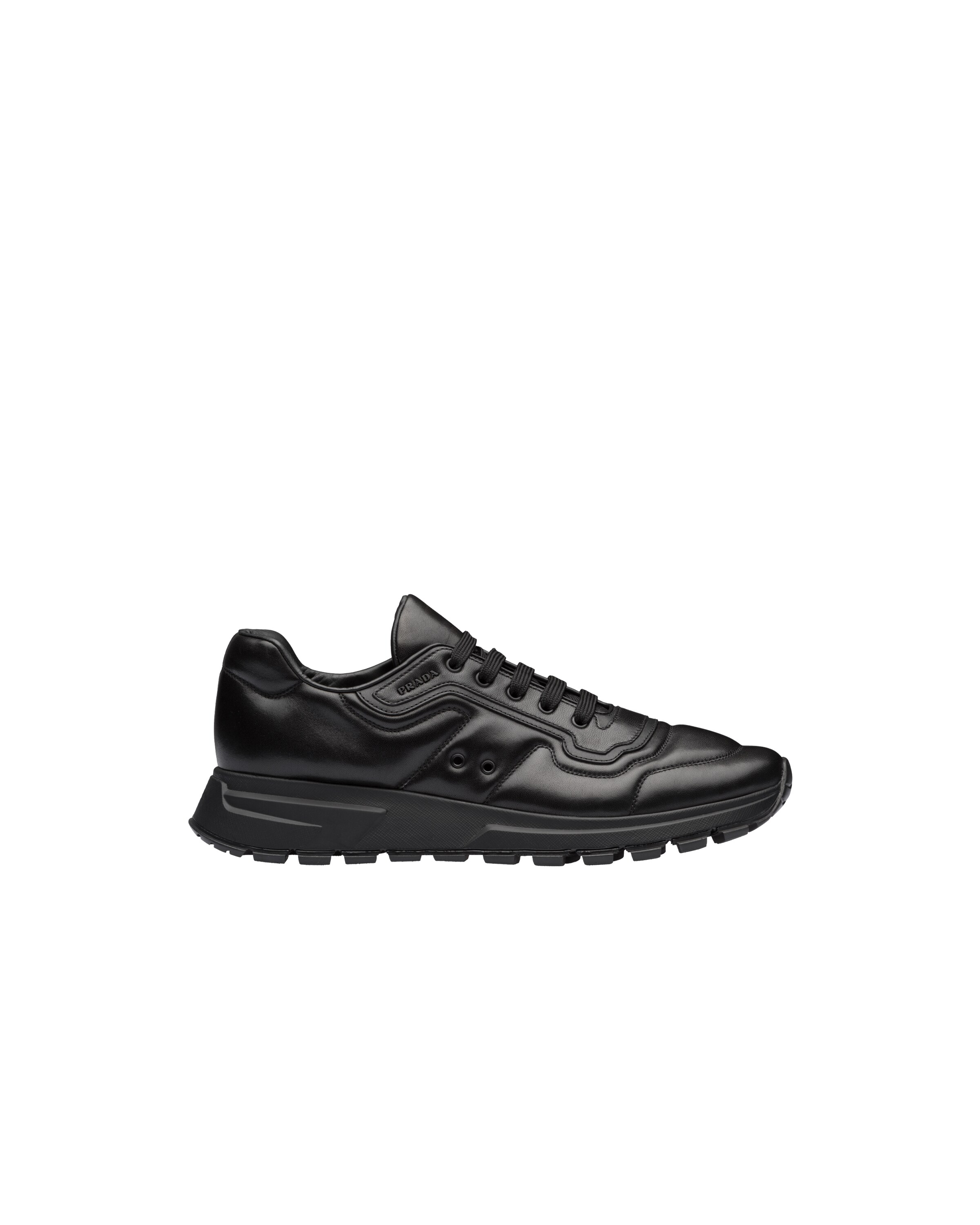 prax 01 leather and technical fabric sneakers