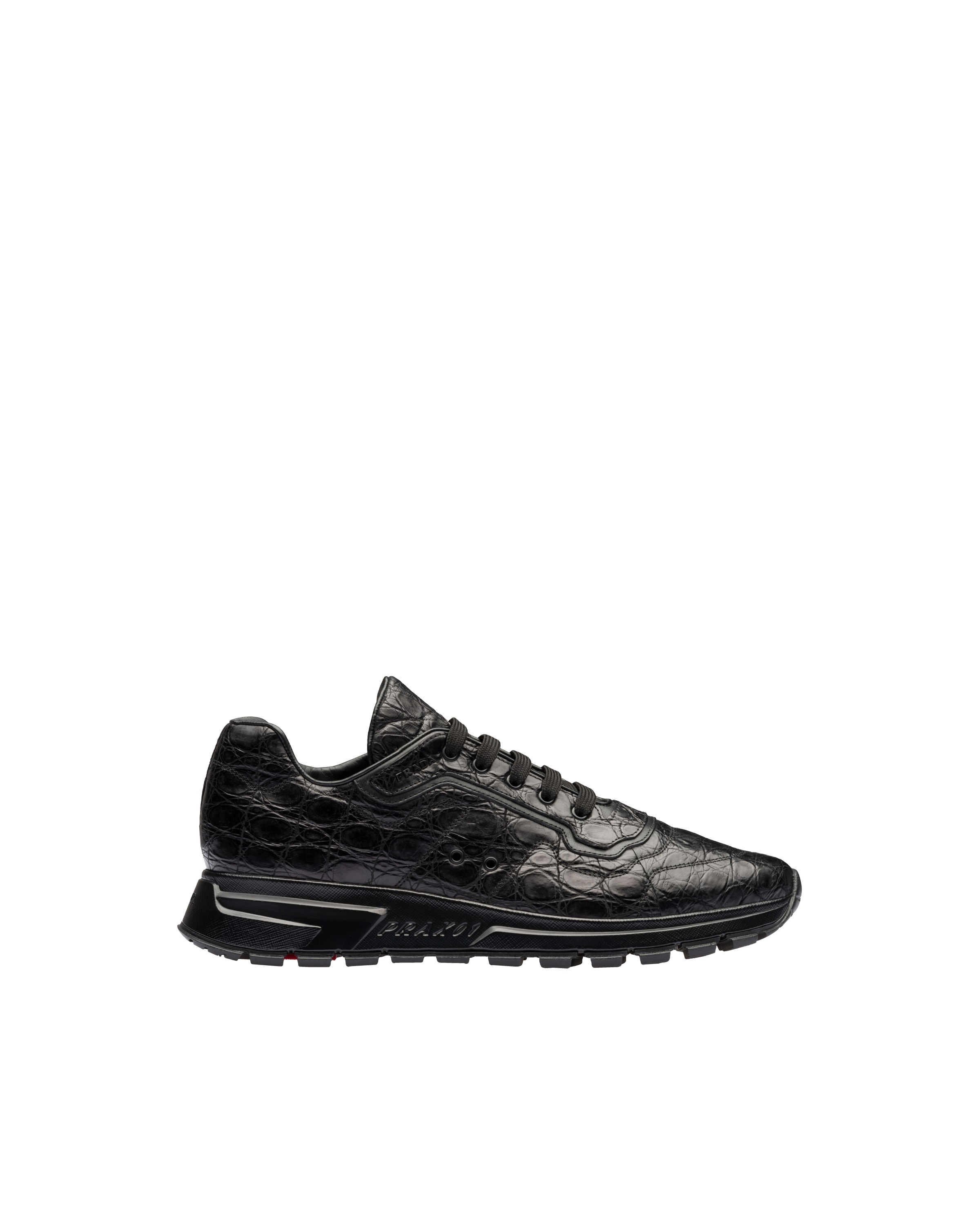 prax 01 leather and technical fabric sneakers