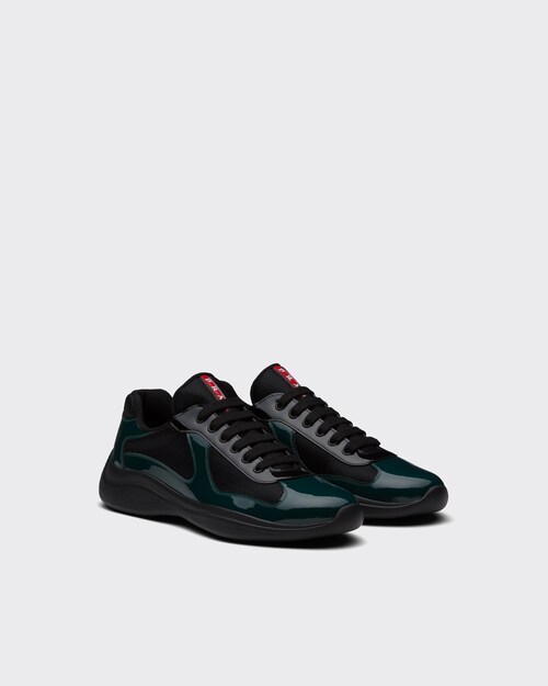 Bottle Green/black Prada America's Cup sneakers | Prada