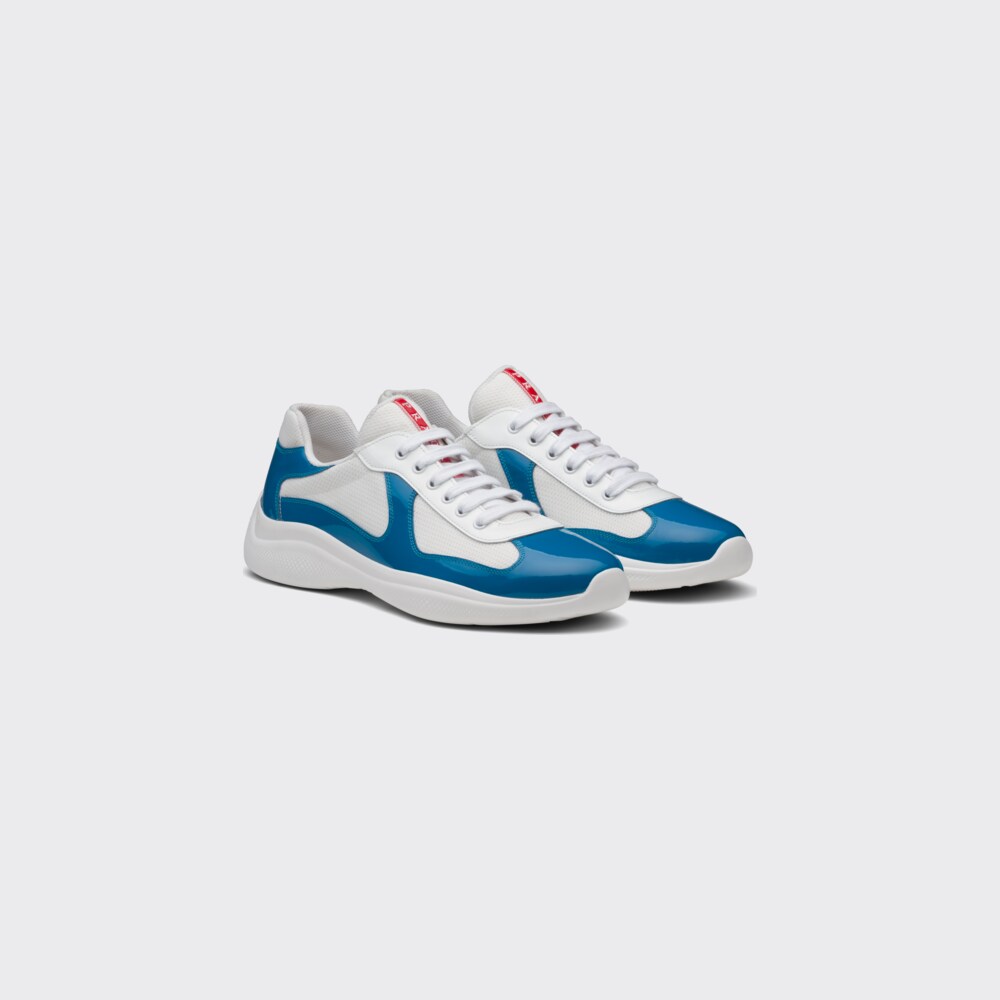 Light Blue/white Prada America's Cup sneakers | Prada