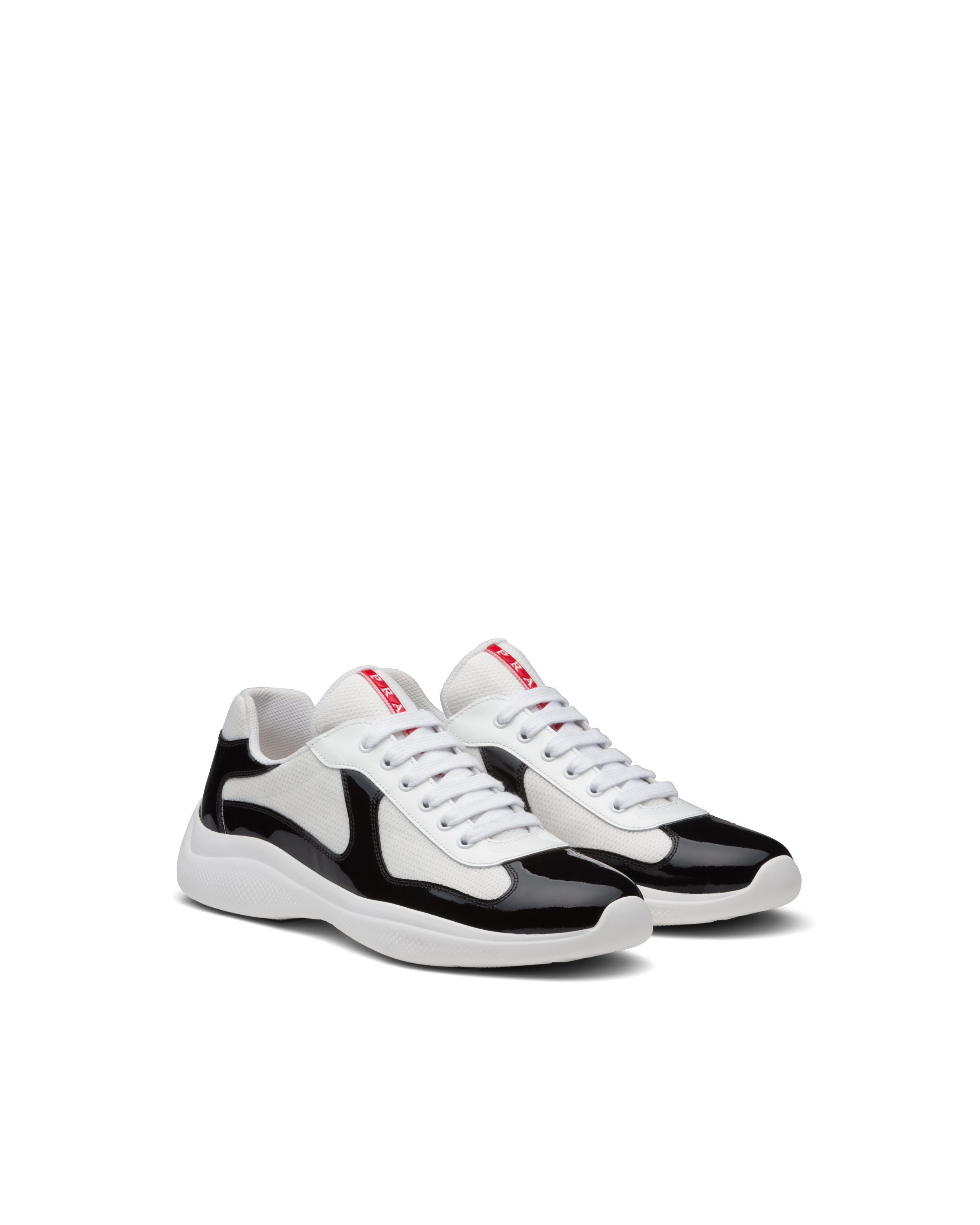 Black/white Prada America's Cup sneakers | Prada