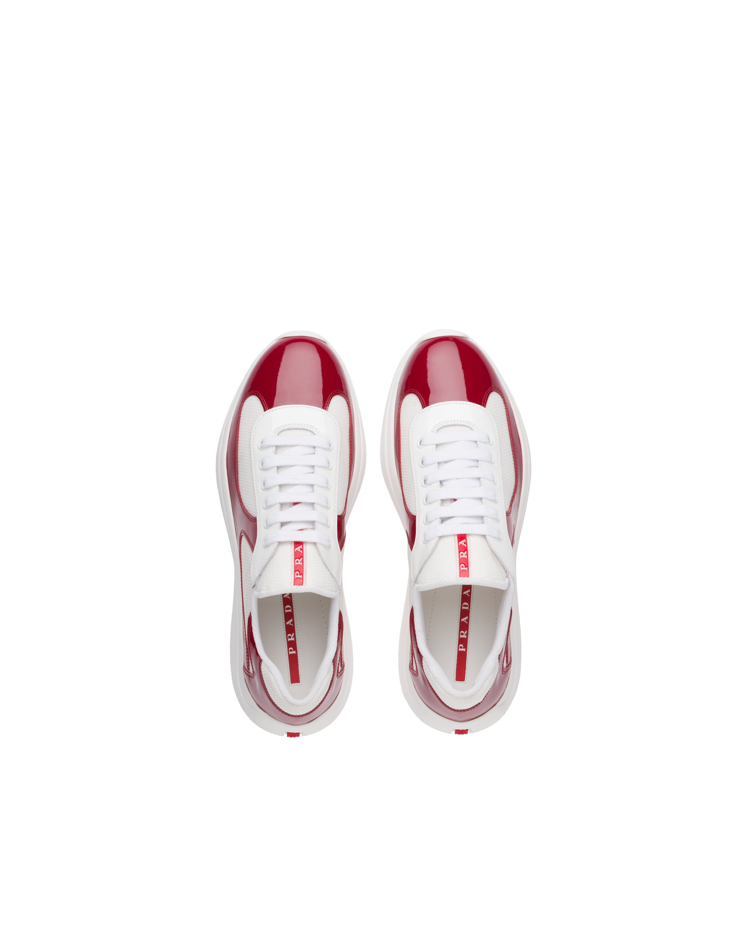 White and deals red prada sneakers