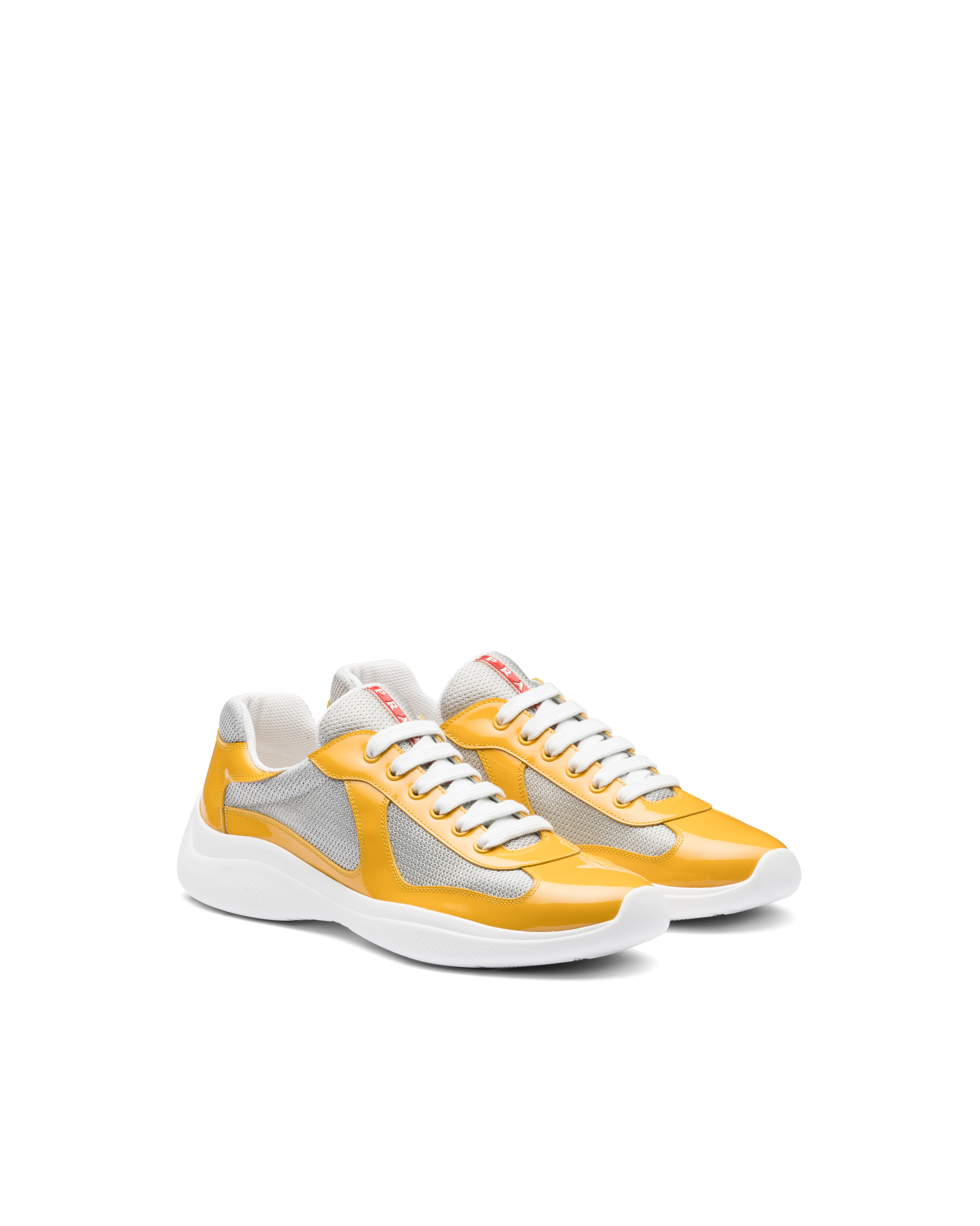 Sneakers Aus Lackleder Und Funktionsgewebe Prada