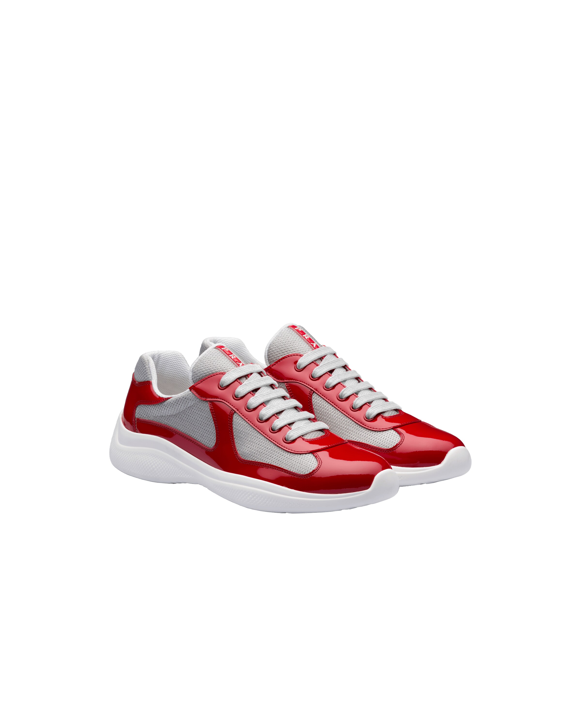 prada leather and technical fabric sneakers