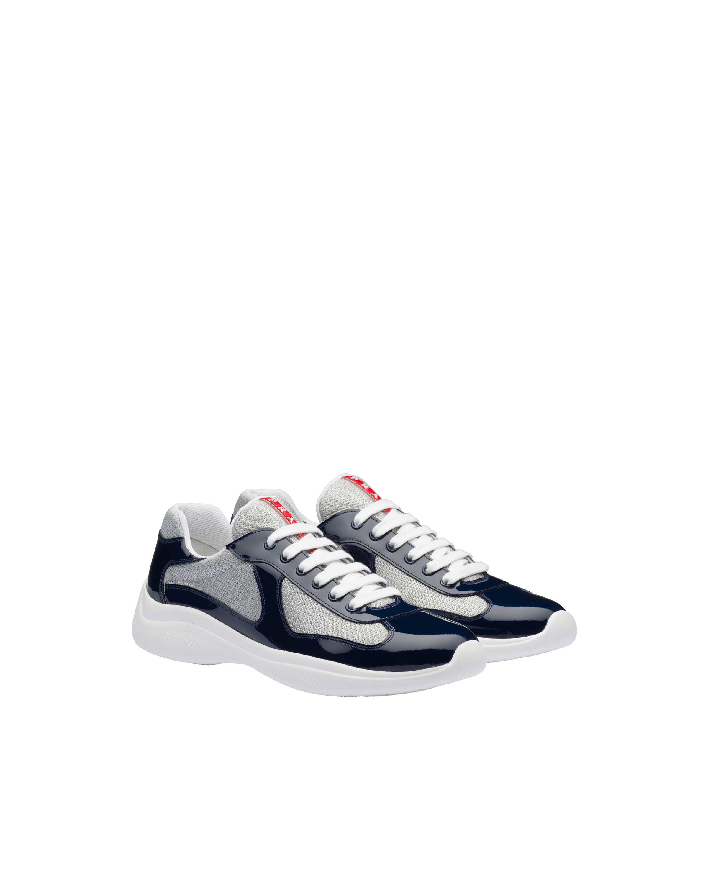 Nautical Vibes: Navy Blue Prada America's Cup Sneakers