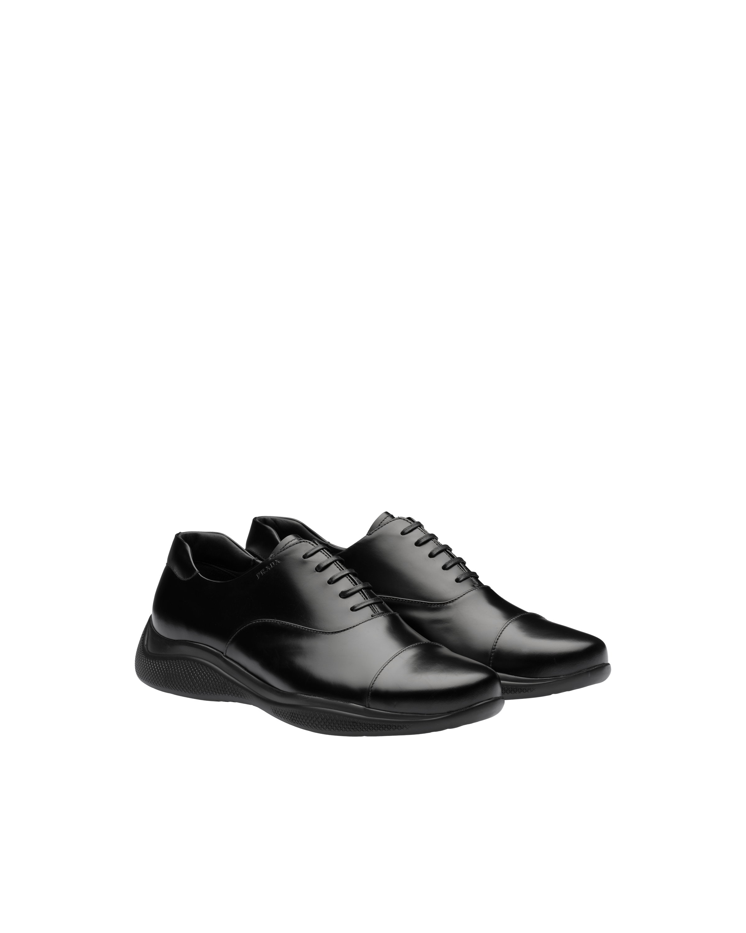 prada vitello plume leather sneakers