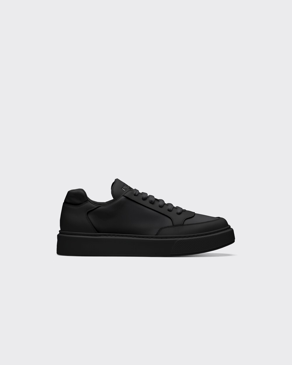black leather prada sneakers