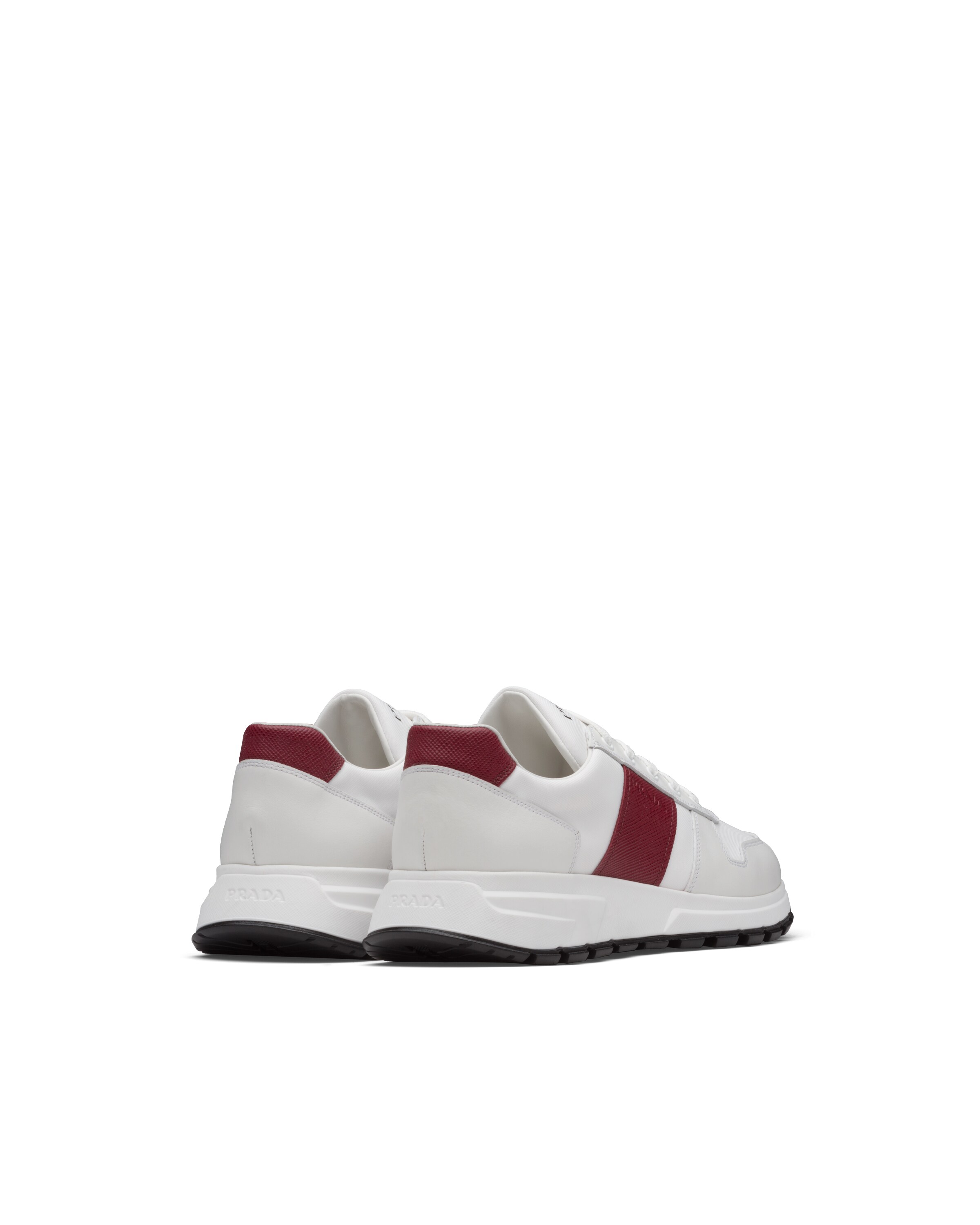 prada leather and technical fabric sneakers