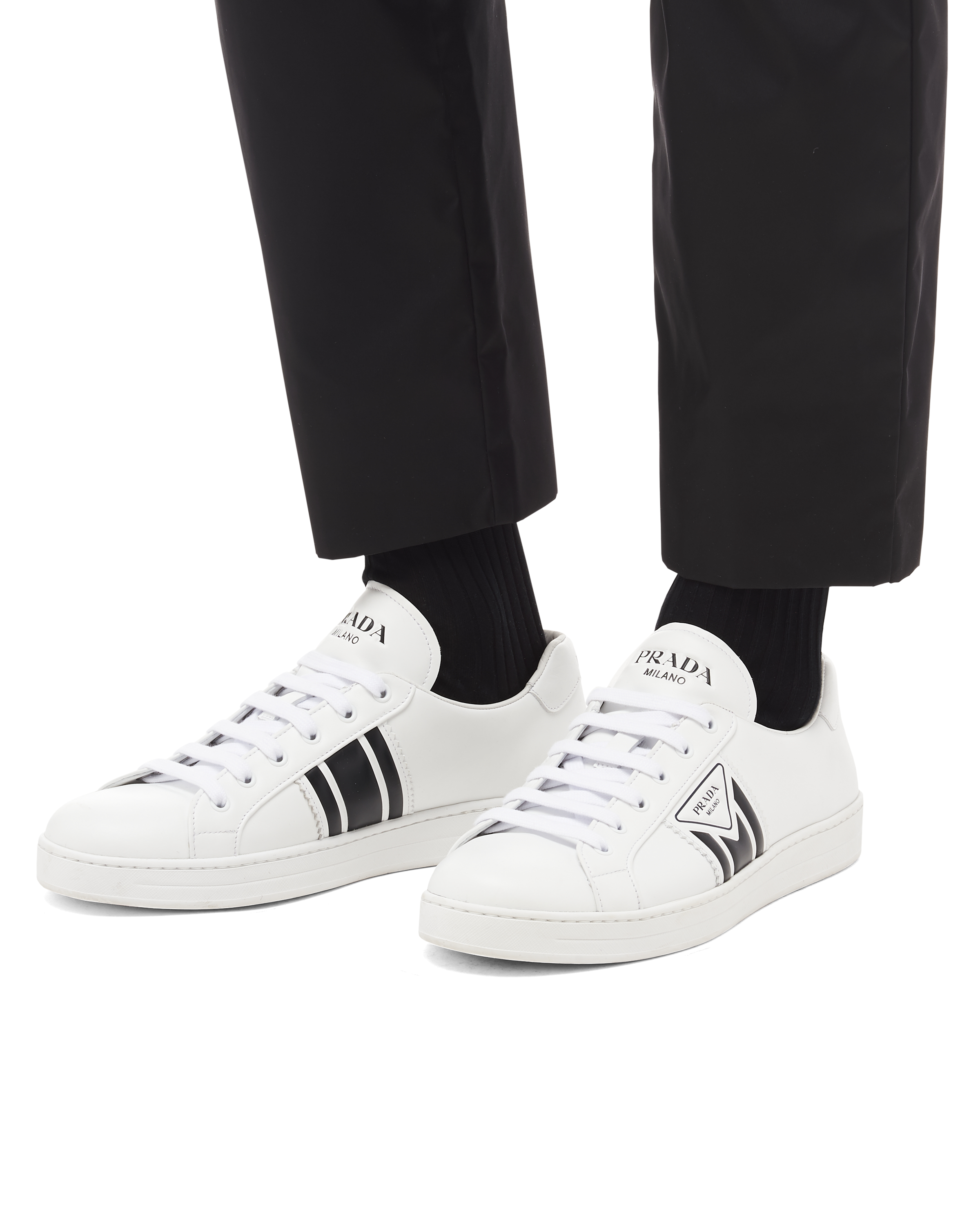 New Avenue Leather Sneakers | Prada