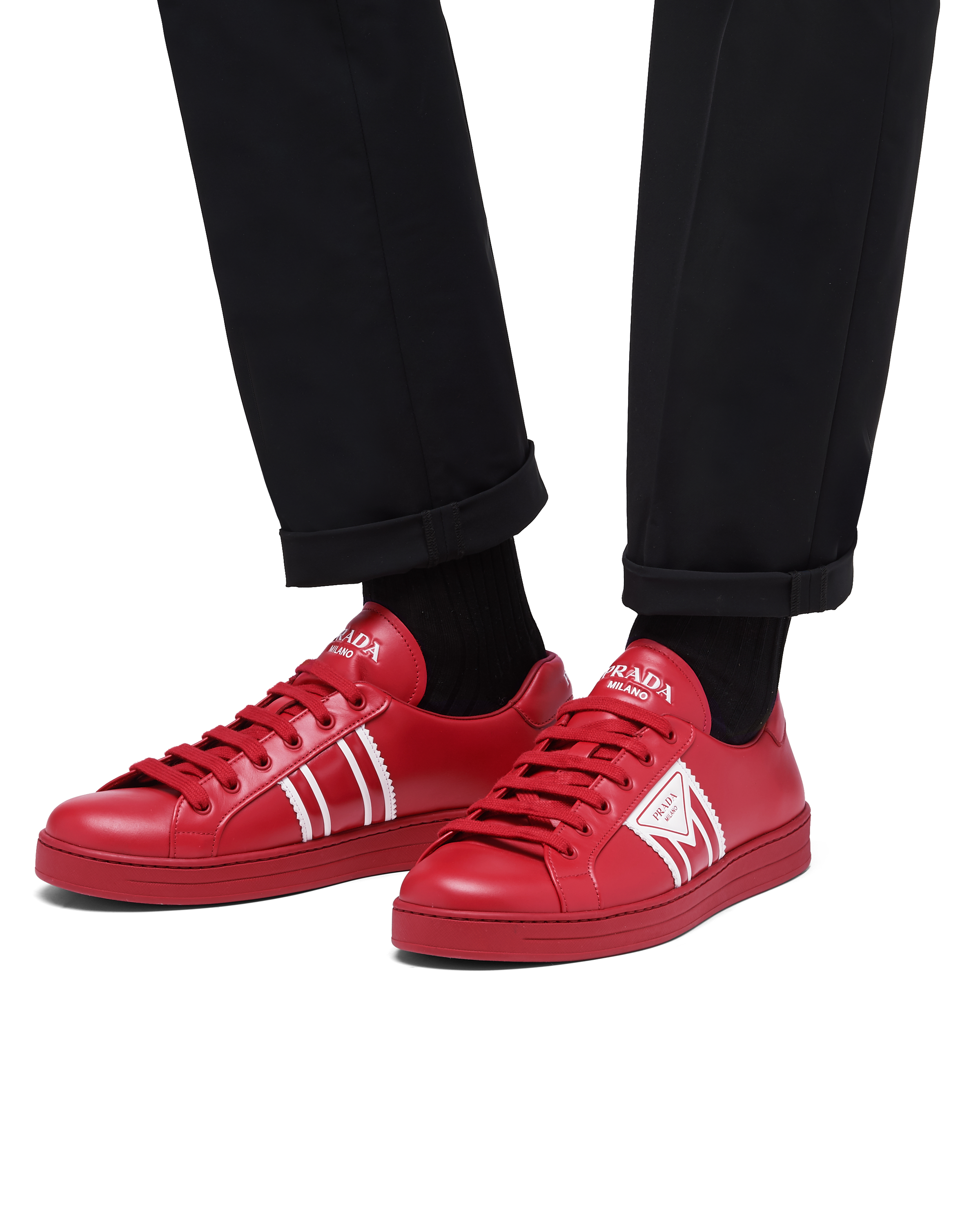 New Avenue Leather Sneakers | Prada