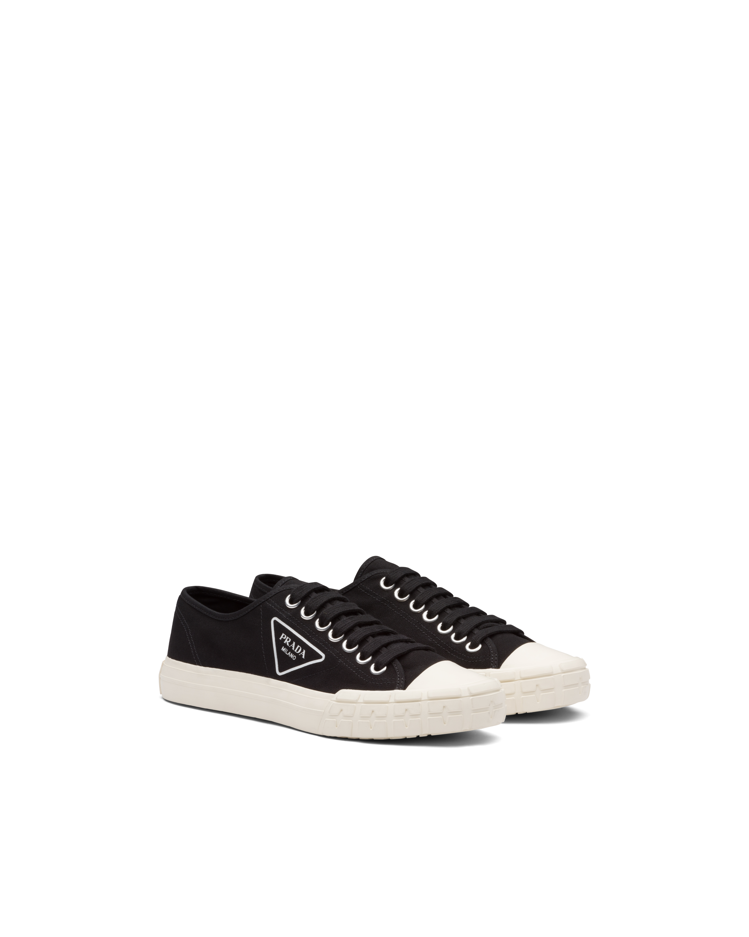 Prada online canvas sneakers