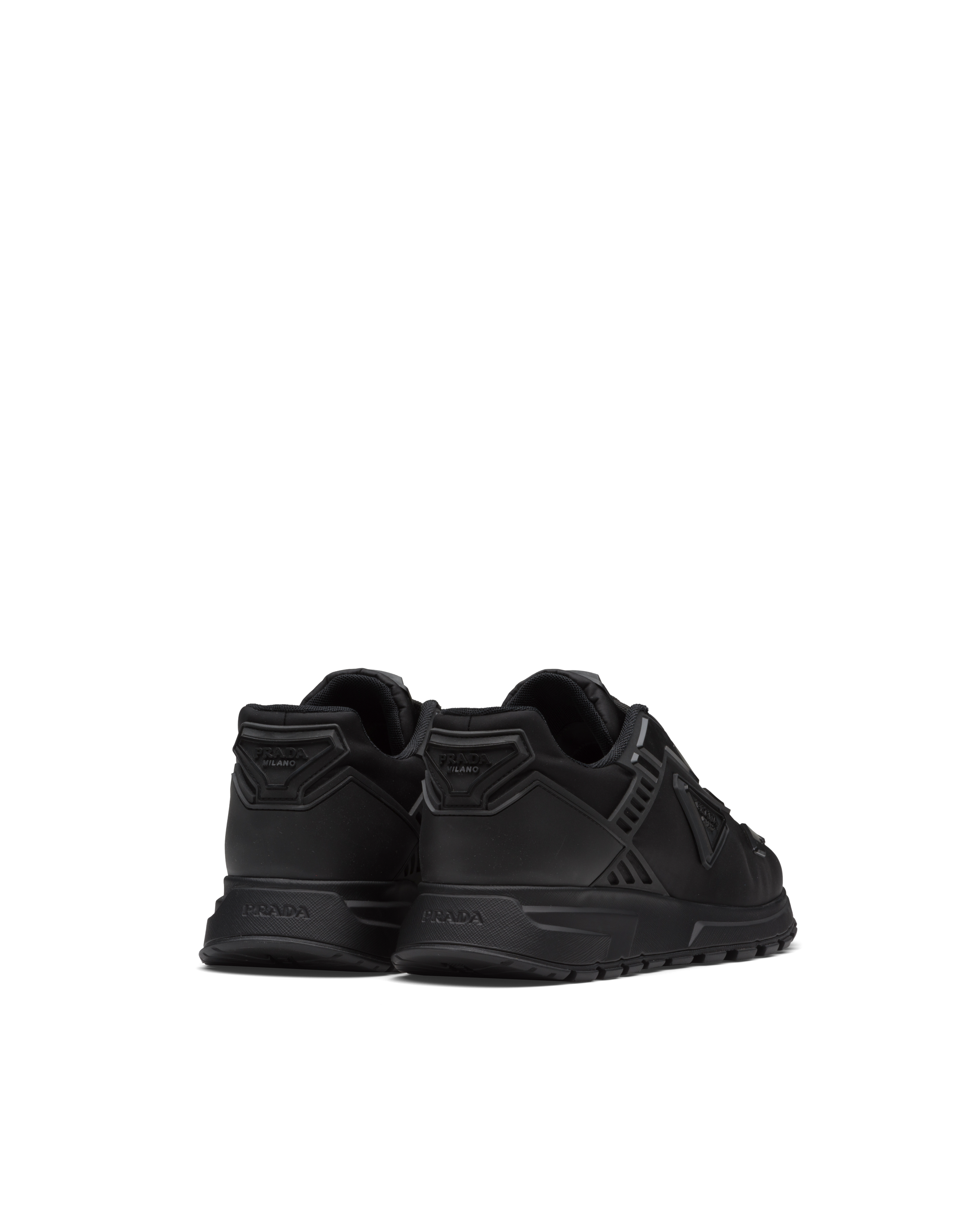 orange and black prada boots