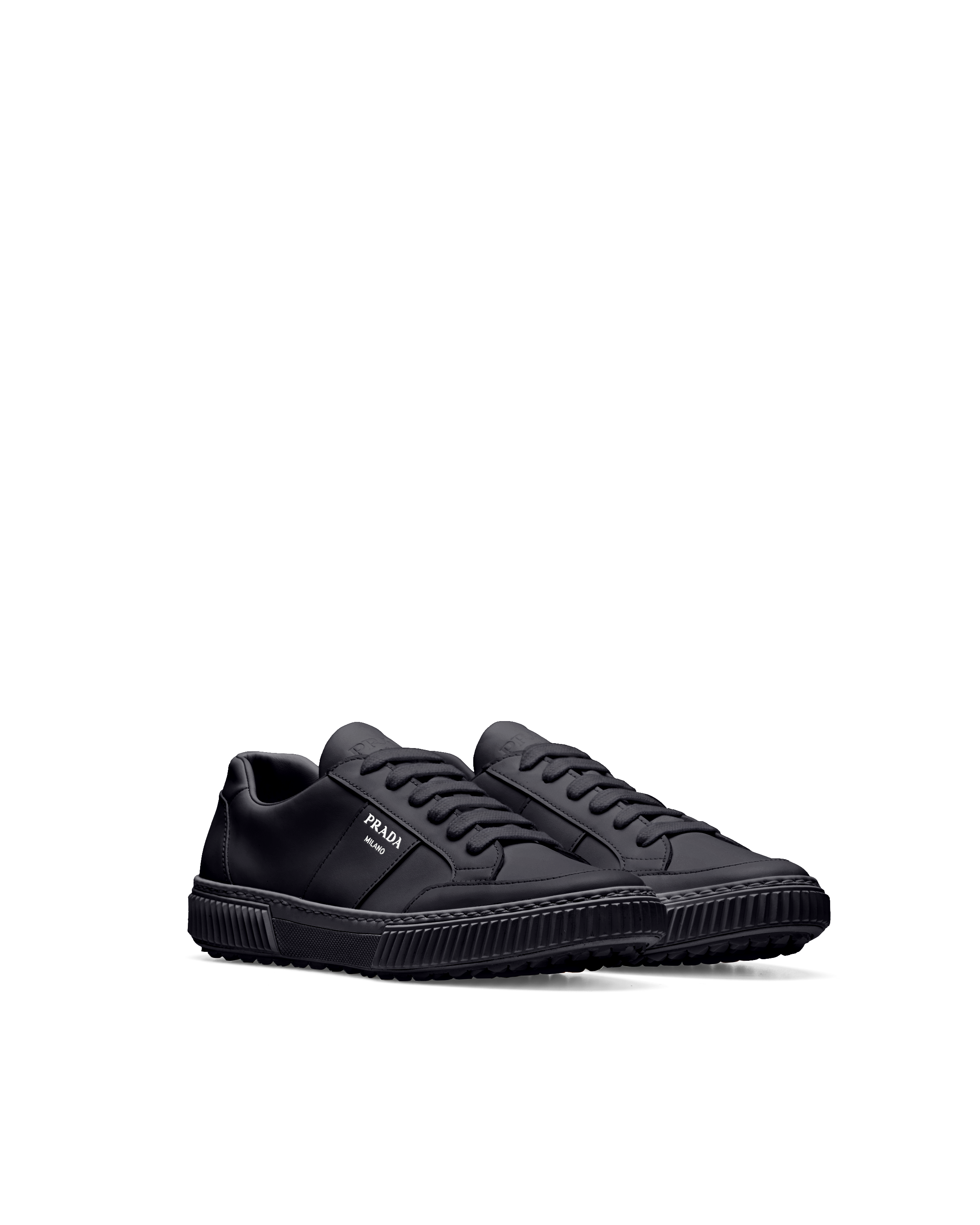 prada leather sneakers womens