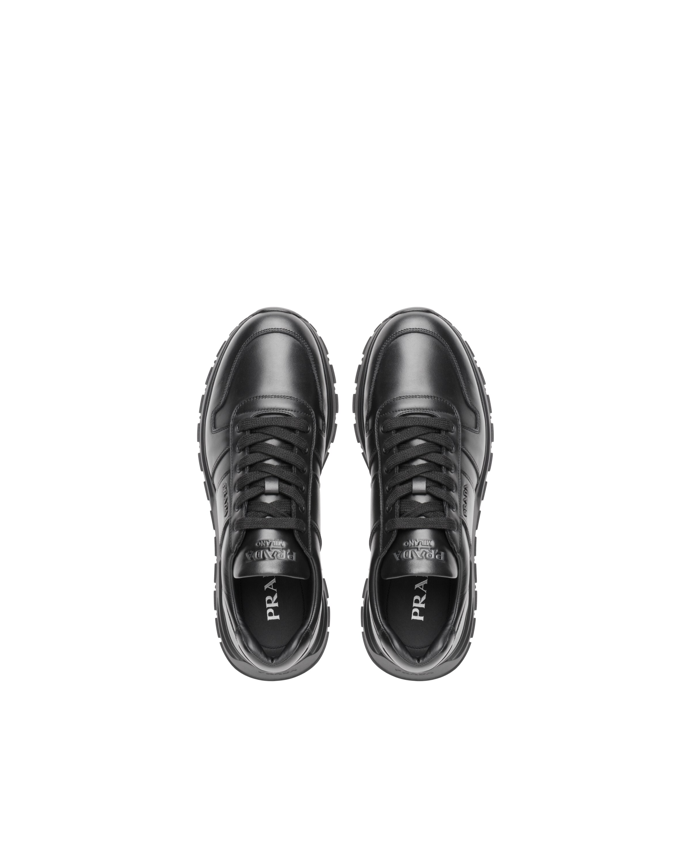 prax 01 leather and technical fabric sneakers