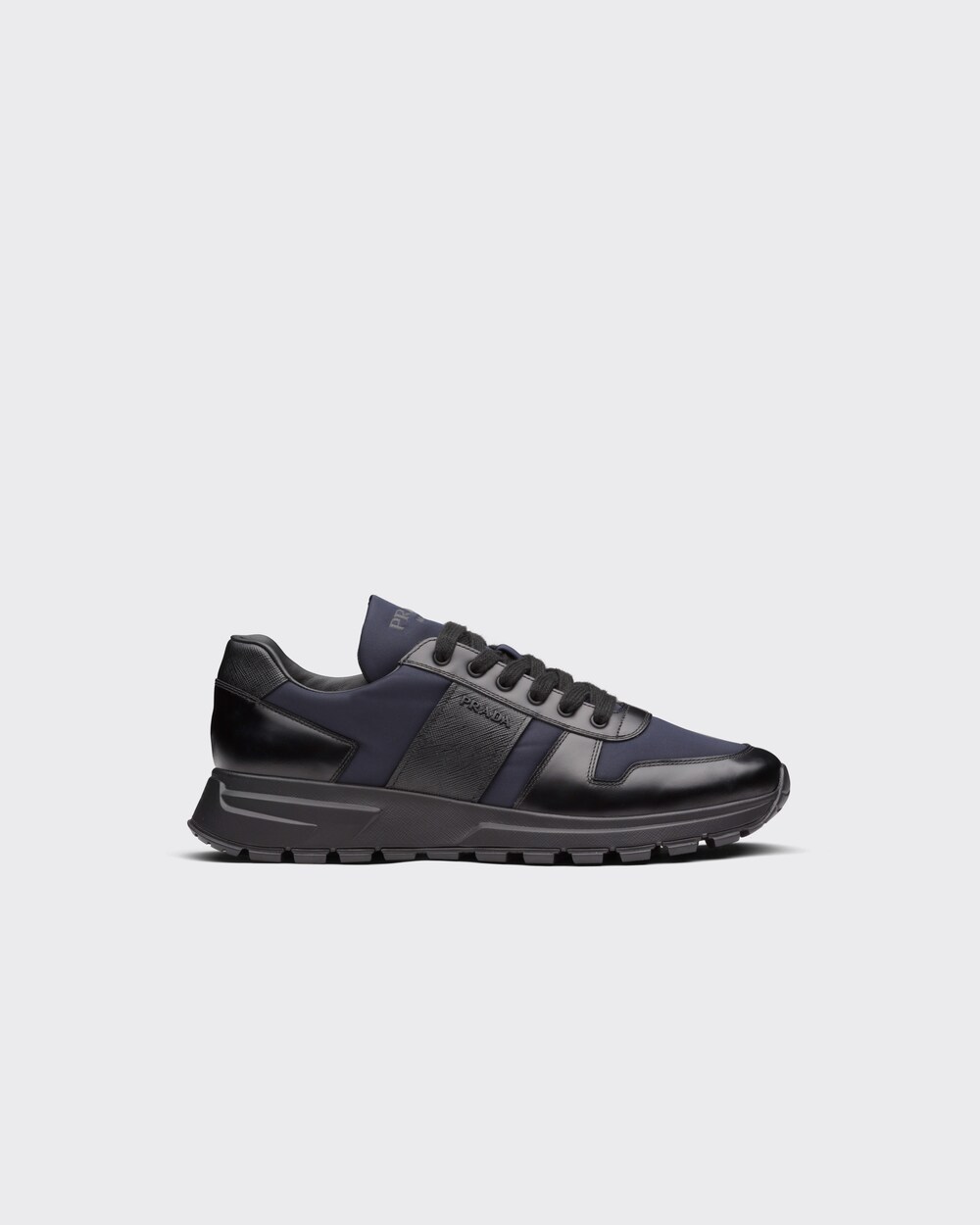 prada camo runners navy suede
