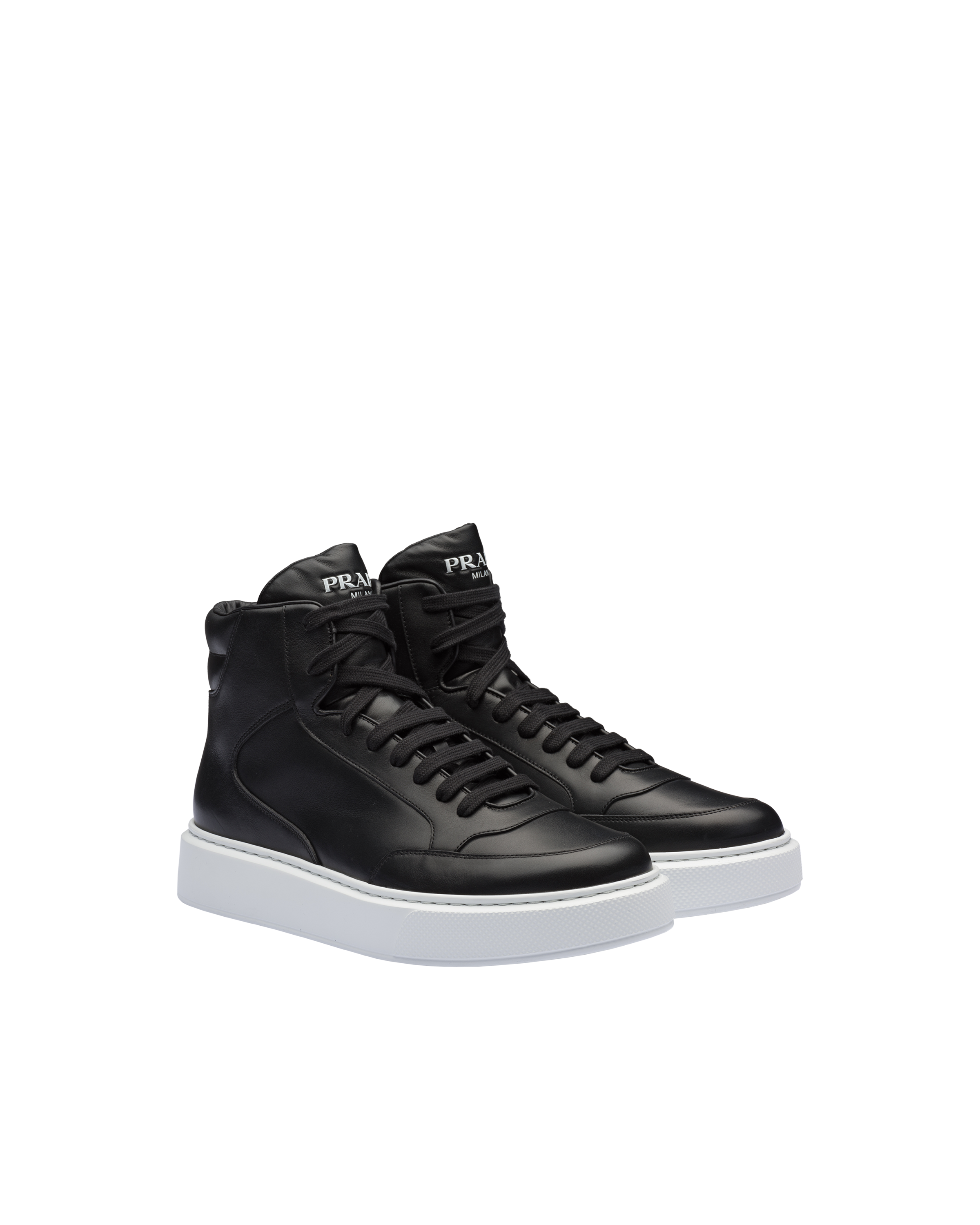 leather high top sneakers