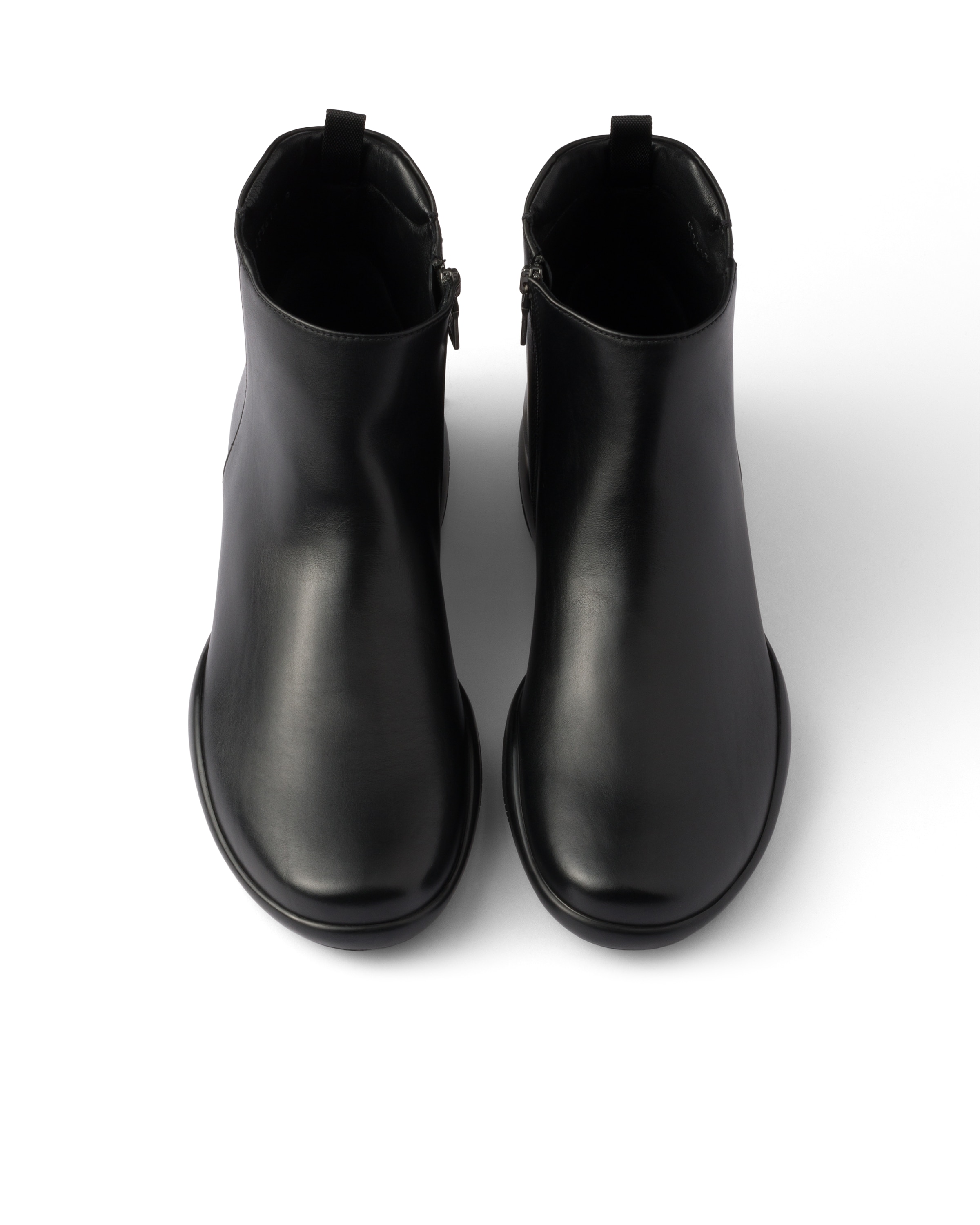 Prada Mens Black Toblach High Top Leather Ankle Boots Eur 43 / 9 Uk In Black
