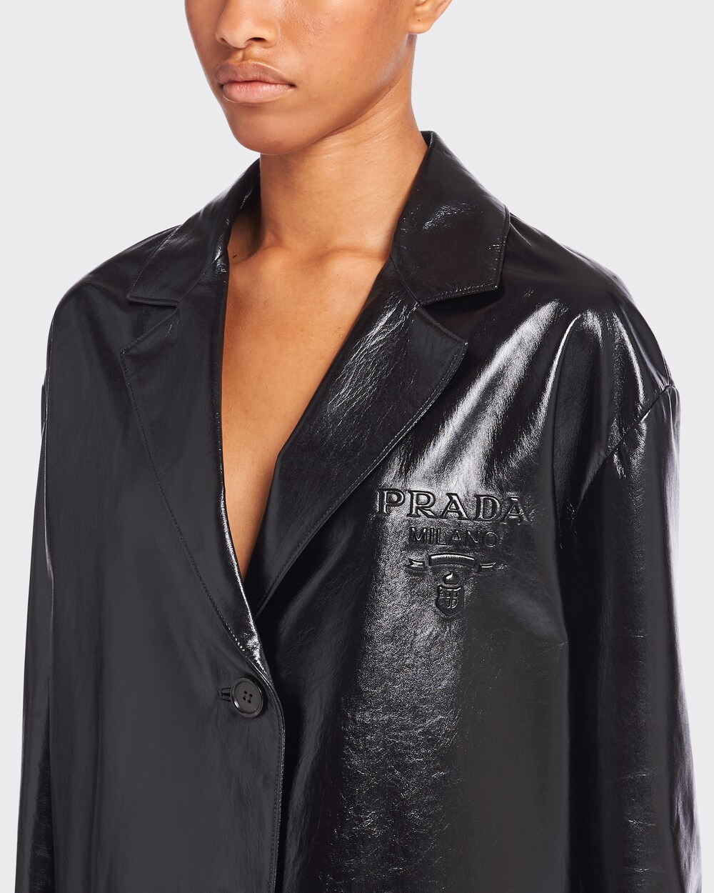Black Nappa leather jacket | Prada