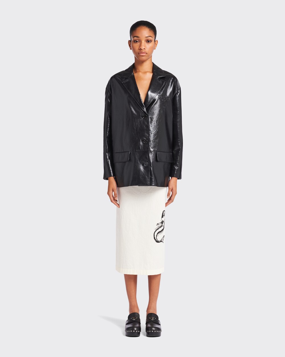 Black Nappa leather jacket | Prada