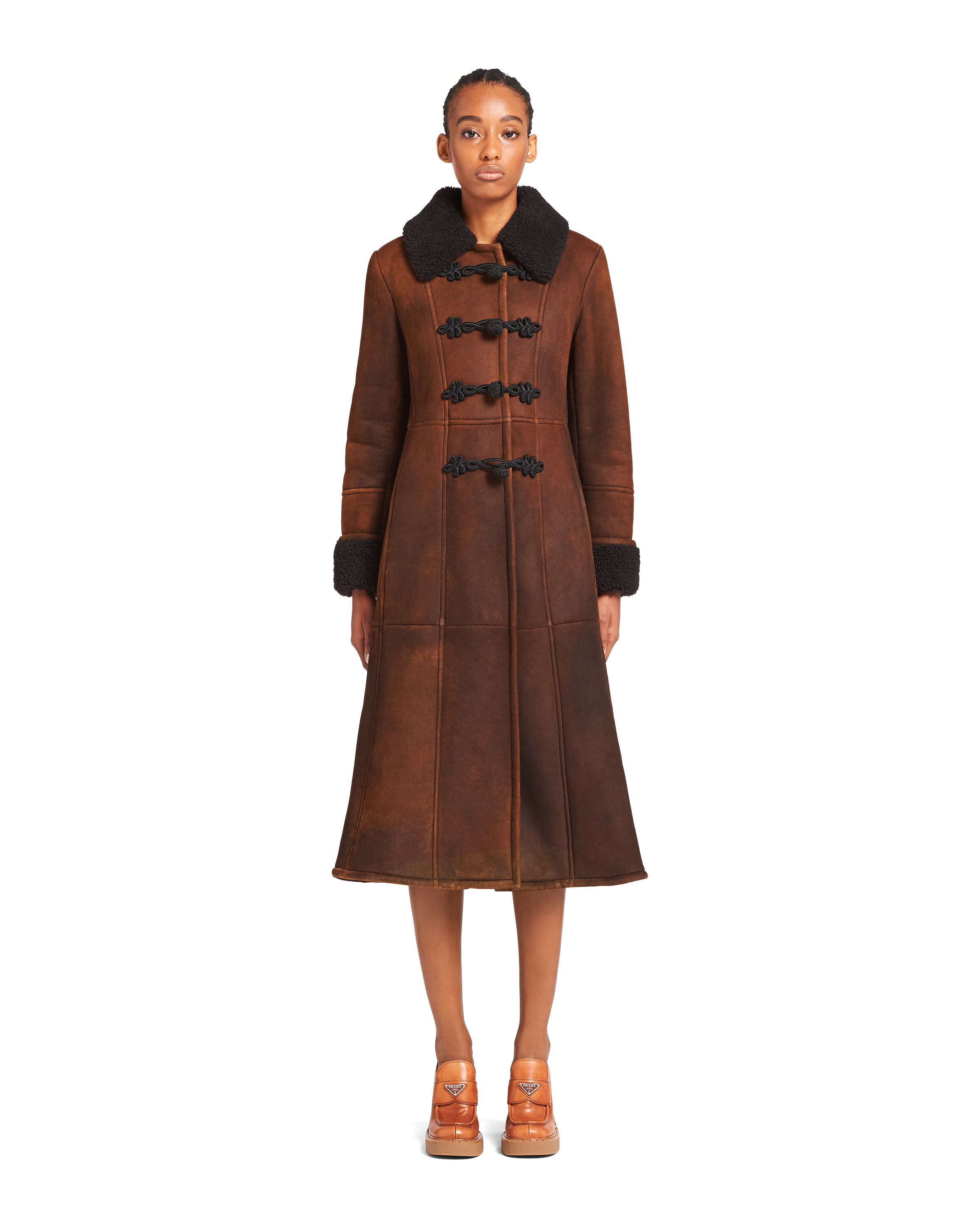 prada shearling coat