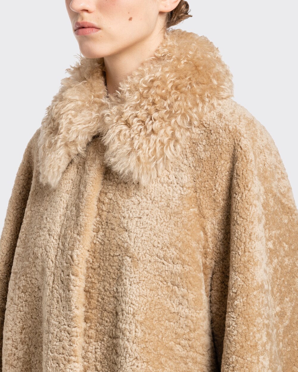 fur coat camel