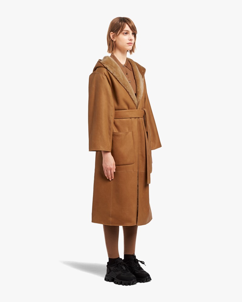 prada camel coat