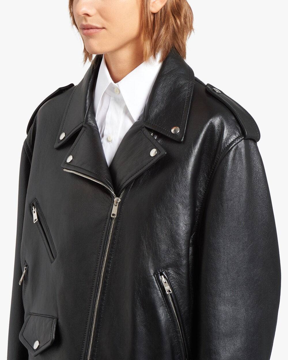 prada leather jacket