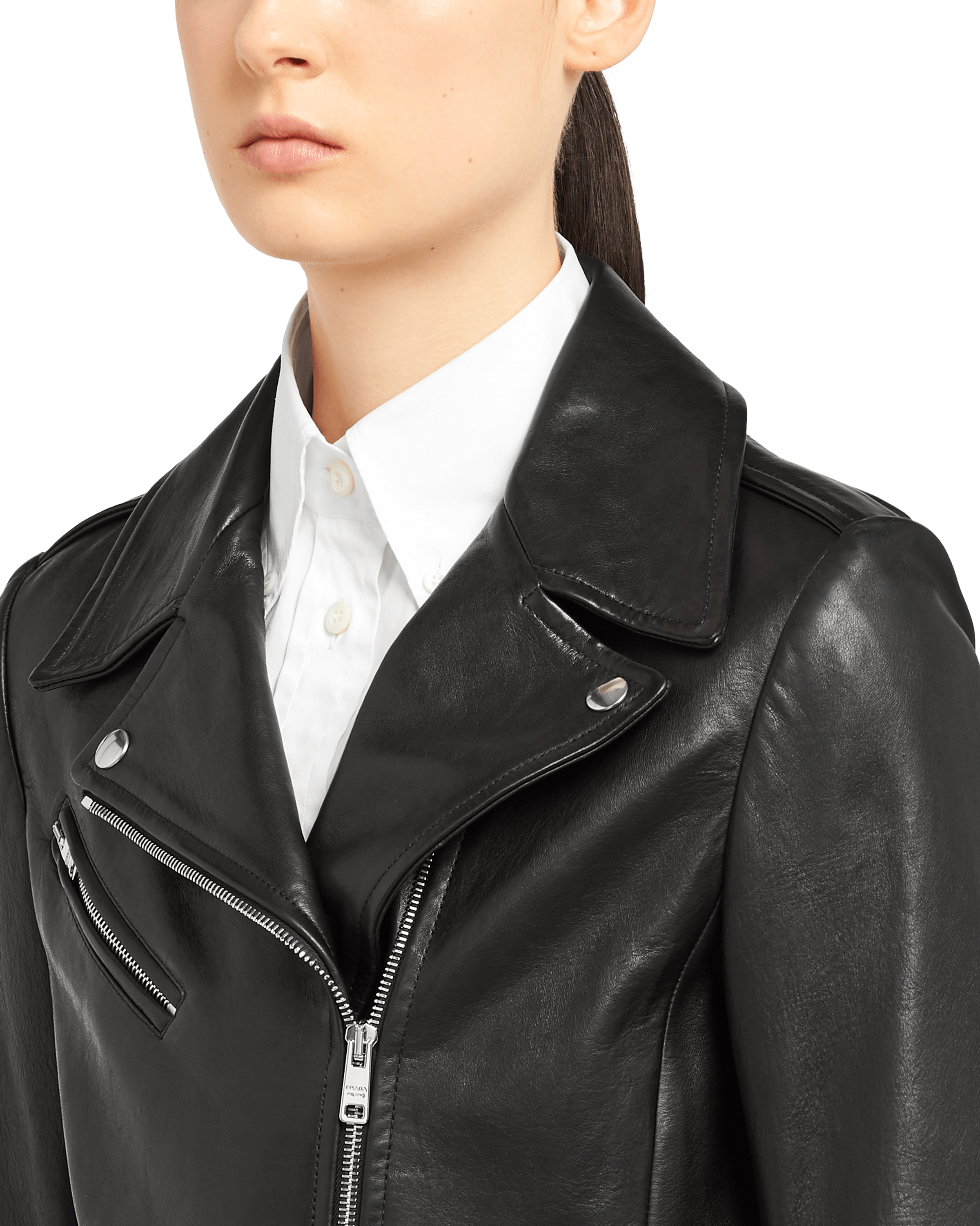 prada leather biker jacket