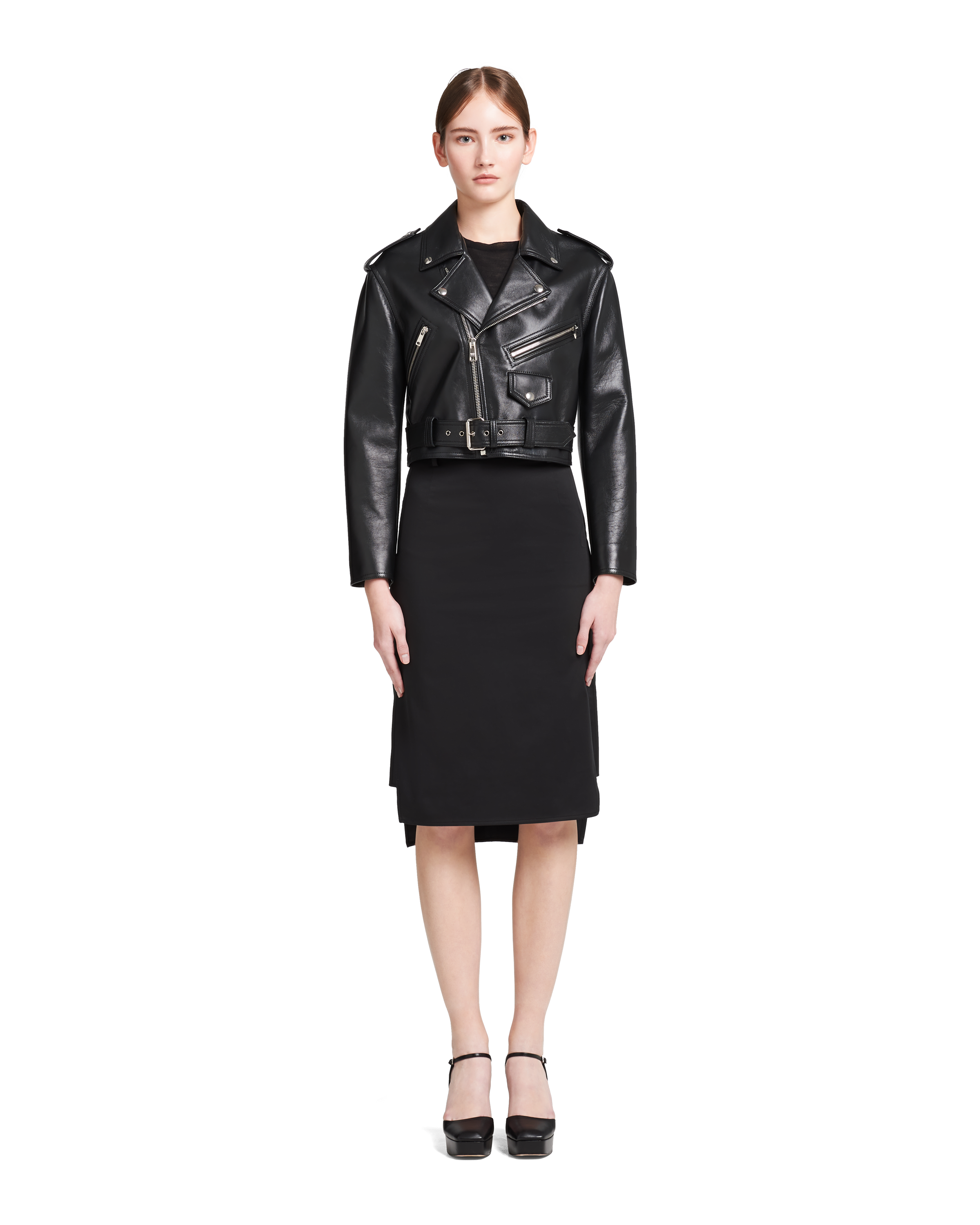 prada leather biker jacket