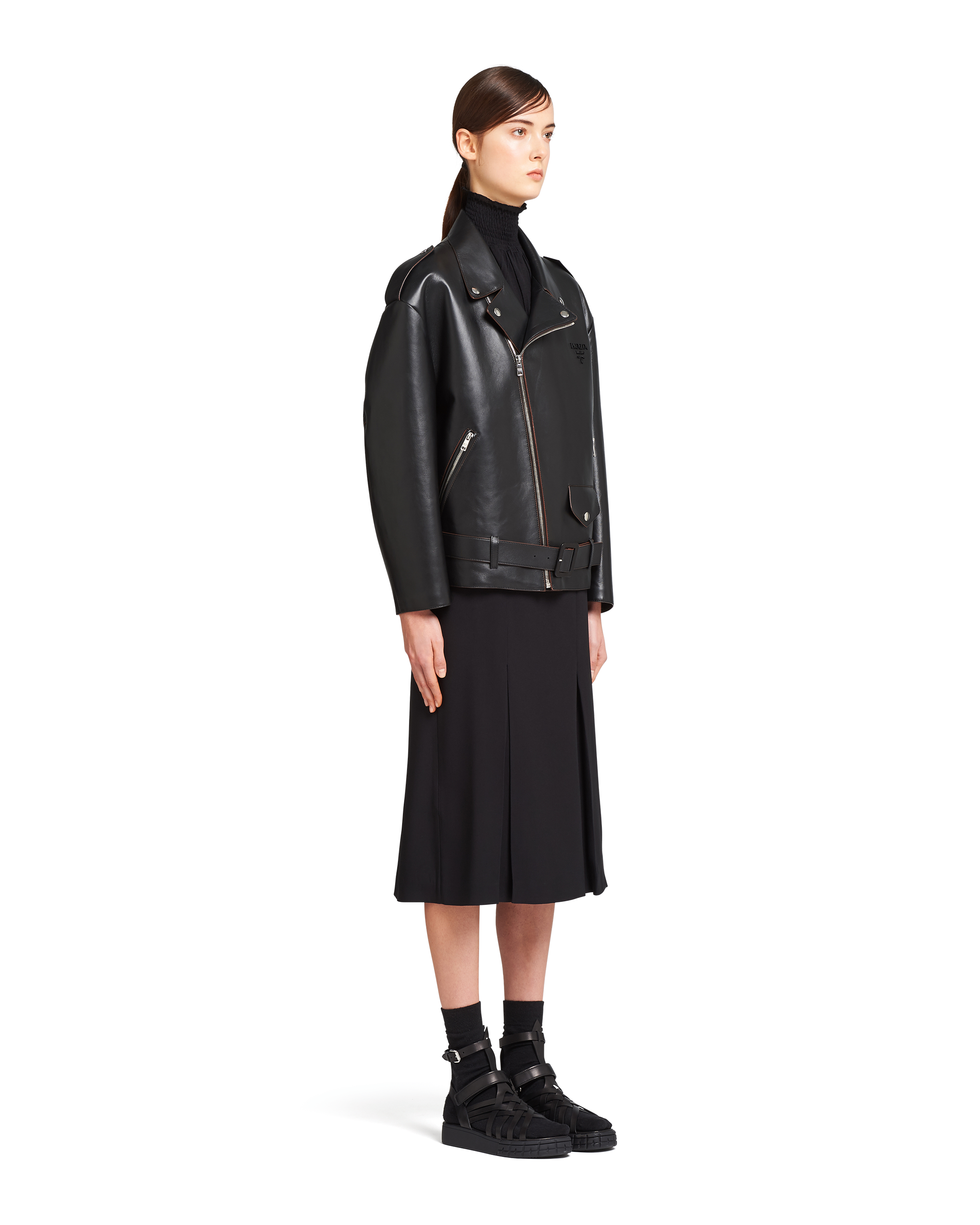 prada leather biker jacket