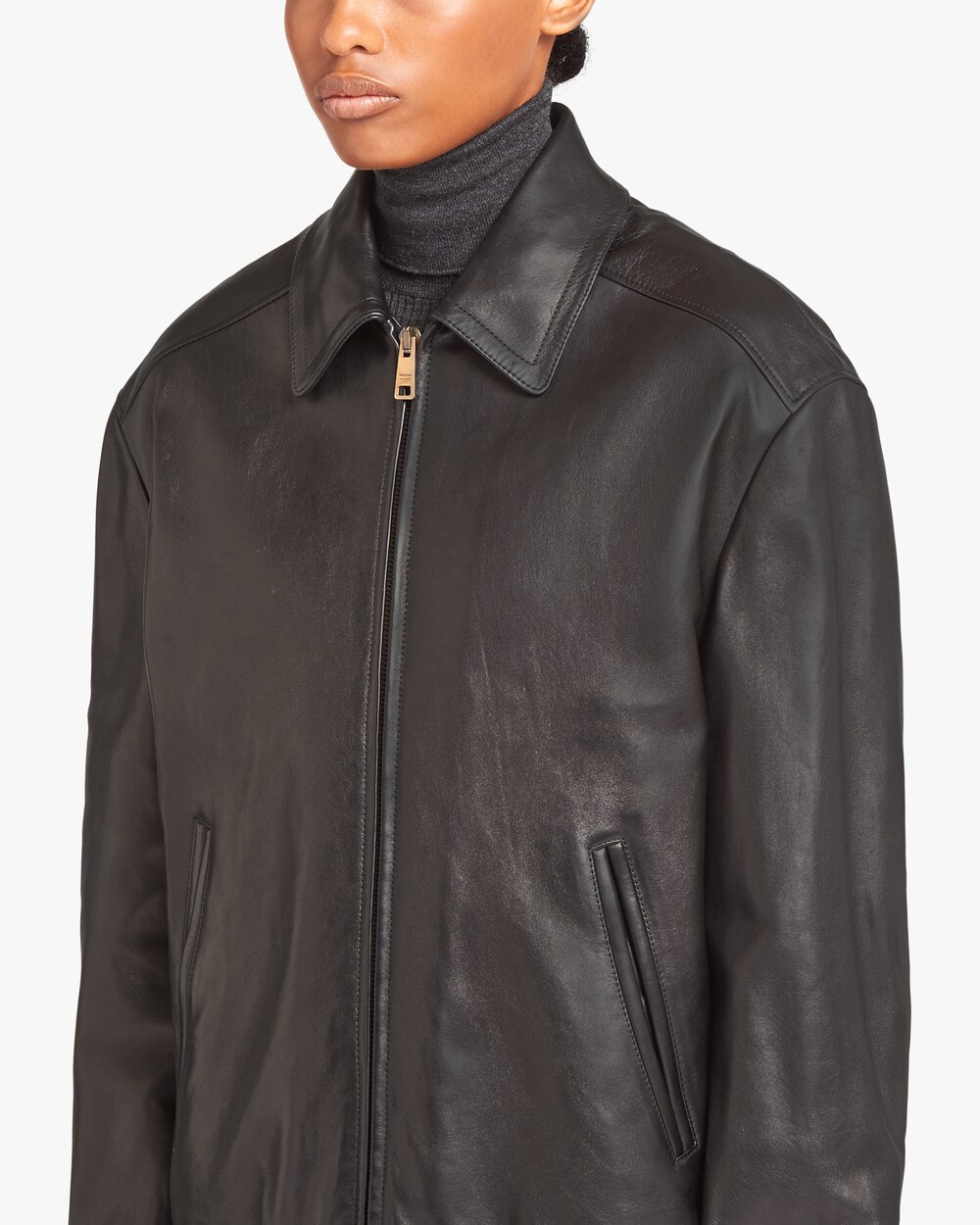 prada leather bomber jacket