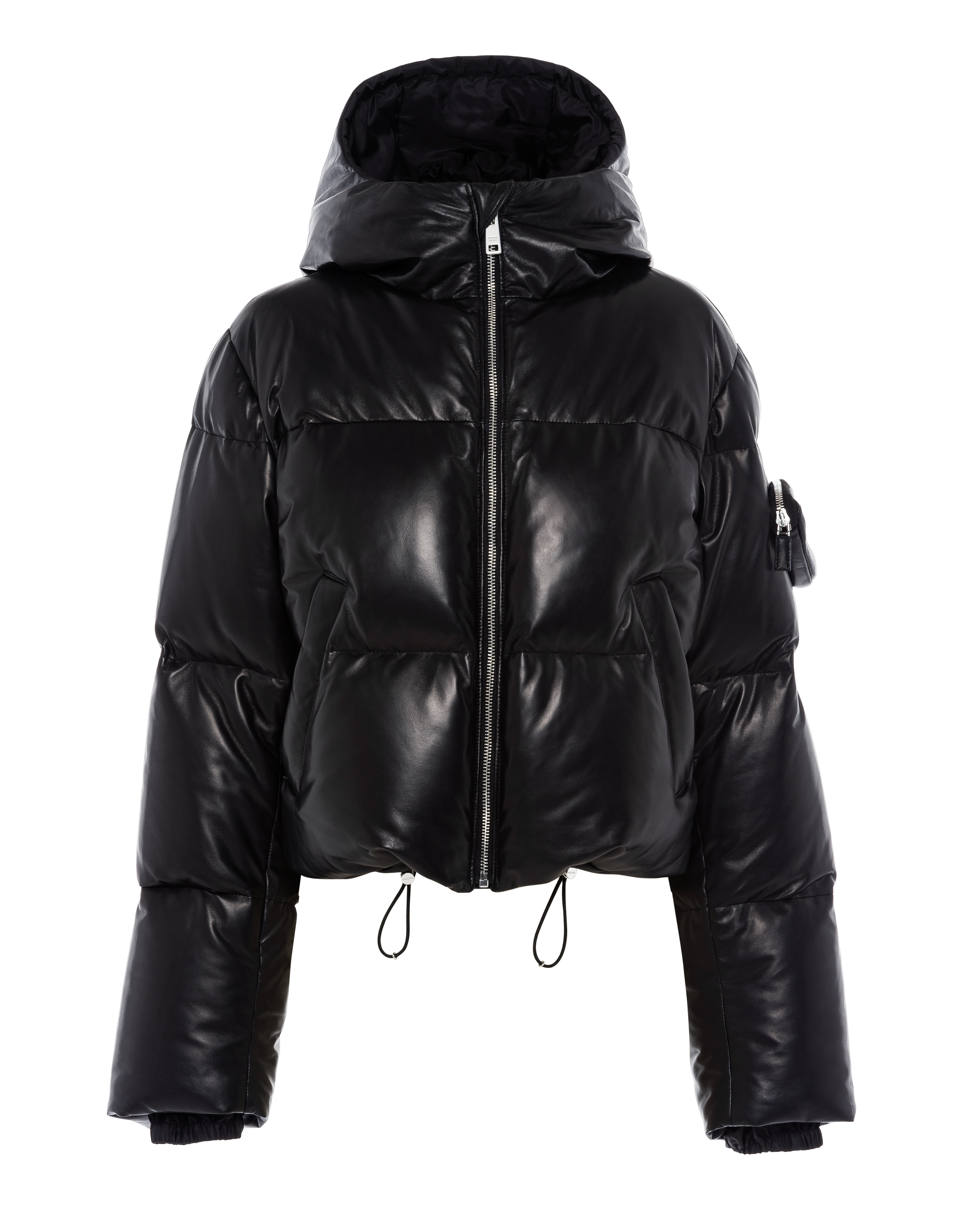 prada hooded down jacket