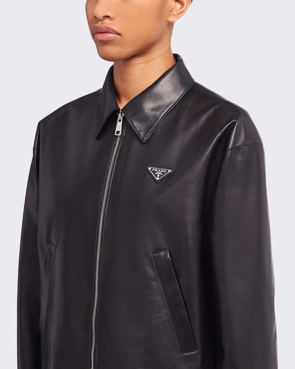 Black Nappa leather jacket | Prada